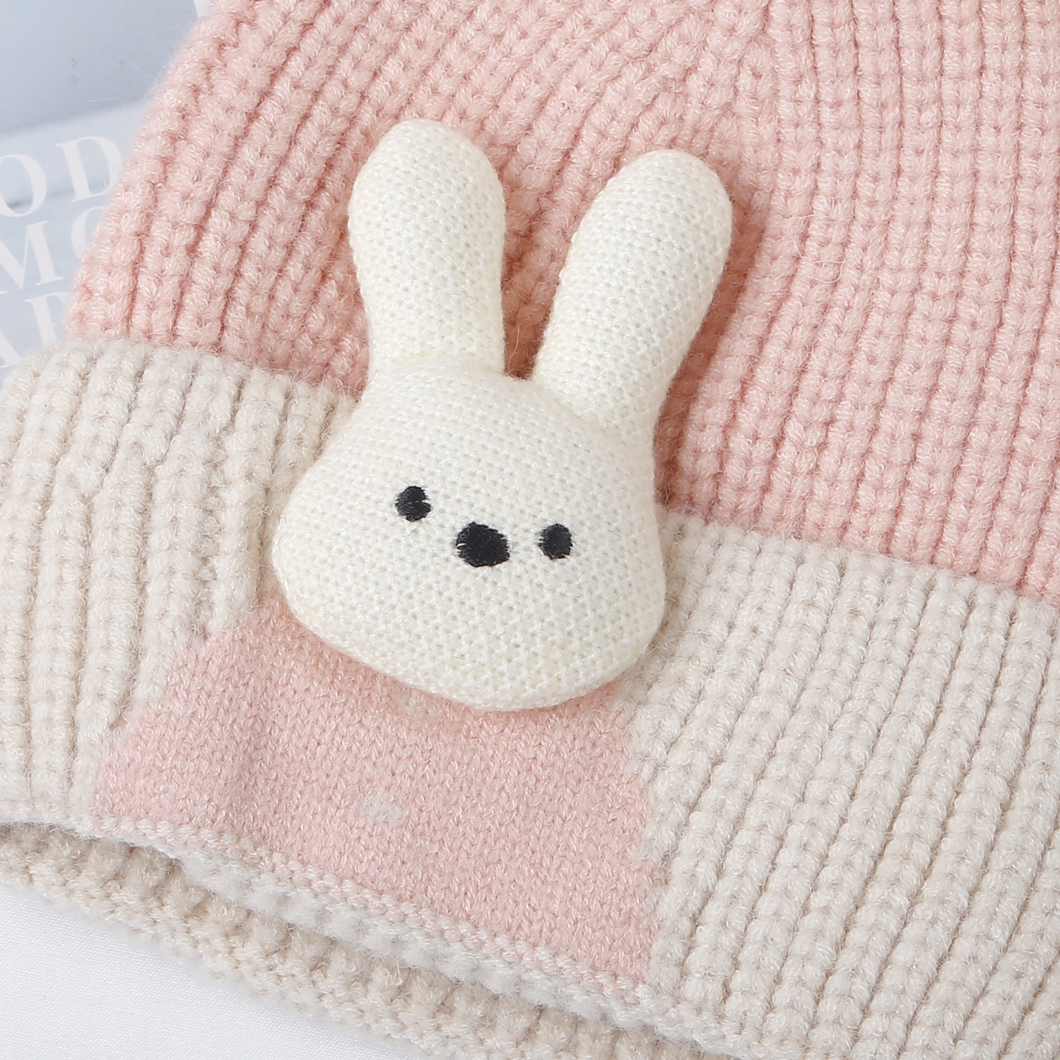 Mũ len cho bé KidsPlaza 25K-B02 hình thỏ (Hồng) hình 2