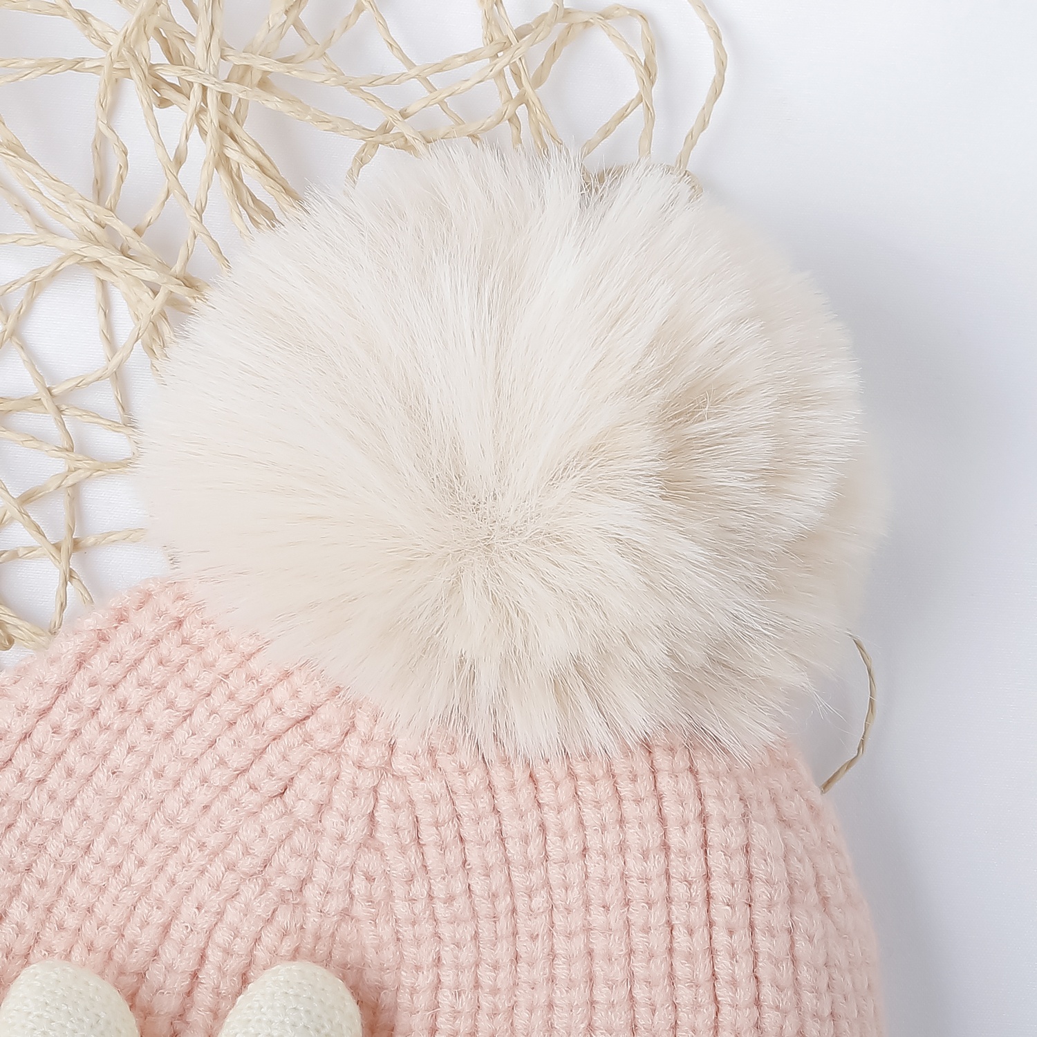 Mũ len cho bé KidsPlaza 25K-B02 hình thỏ (Hồng) hình 3