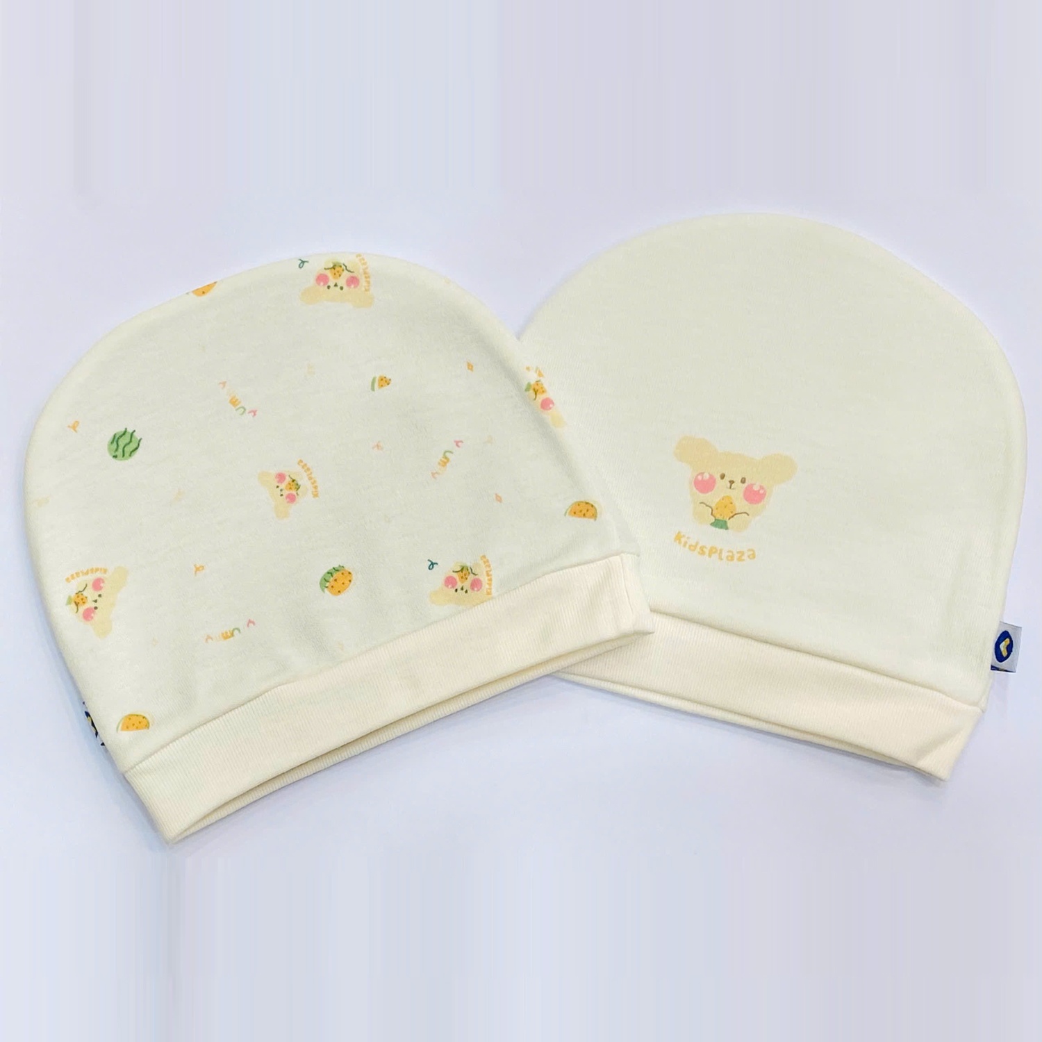 Set 2 mũ sơ sinh cotton KidsPlaza BA24 (Vàng) 0-3M