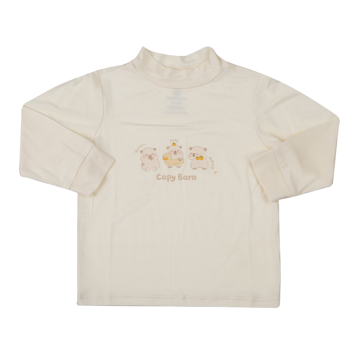 Áo cổ 3 phân KidsPlaza Modal in capy bara M25T (Be) hình 1