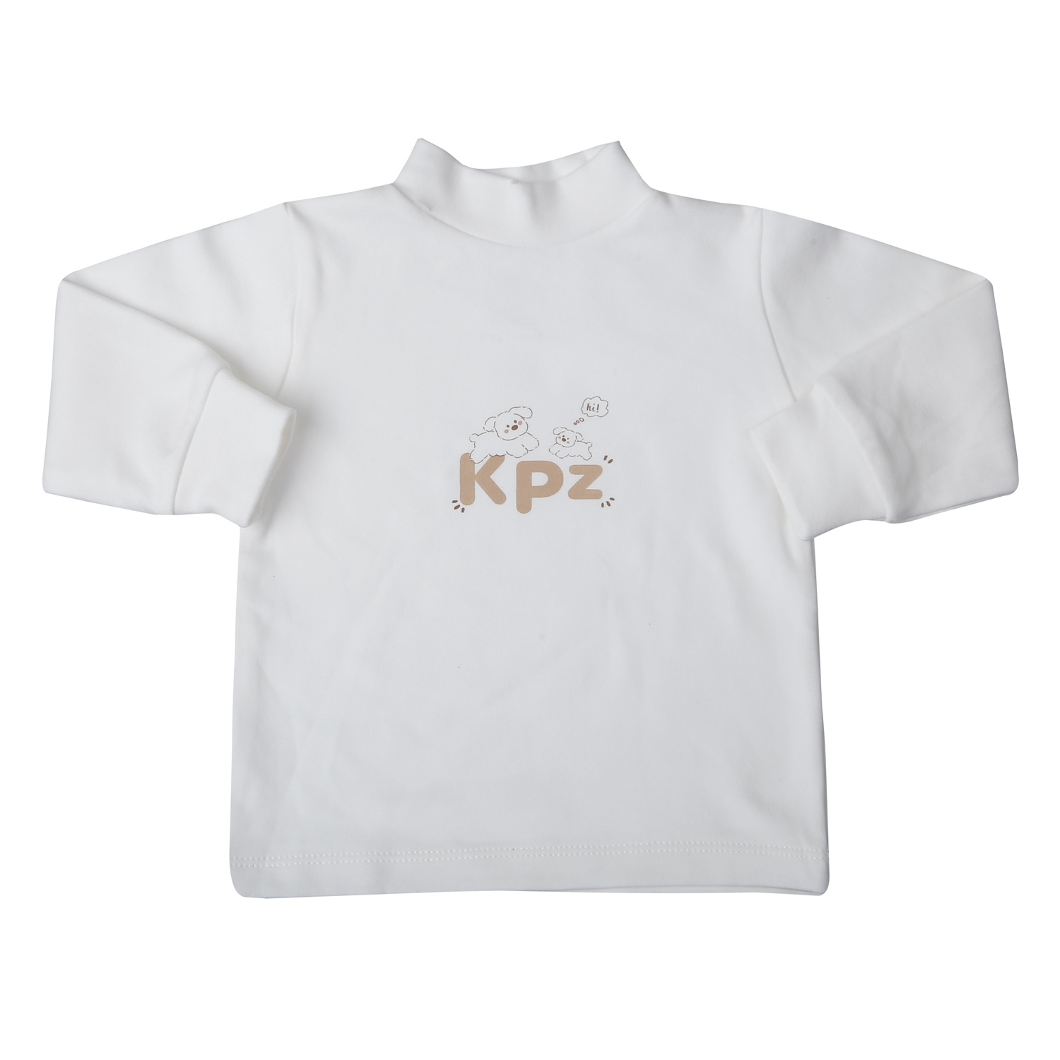 Áo có cổ 3 phân cho bé KidsPlaza nỉ nhung ND25D (Trắng)