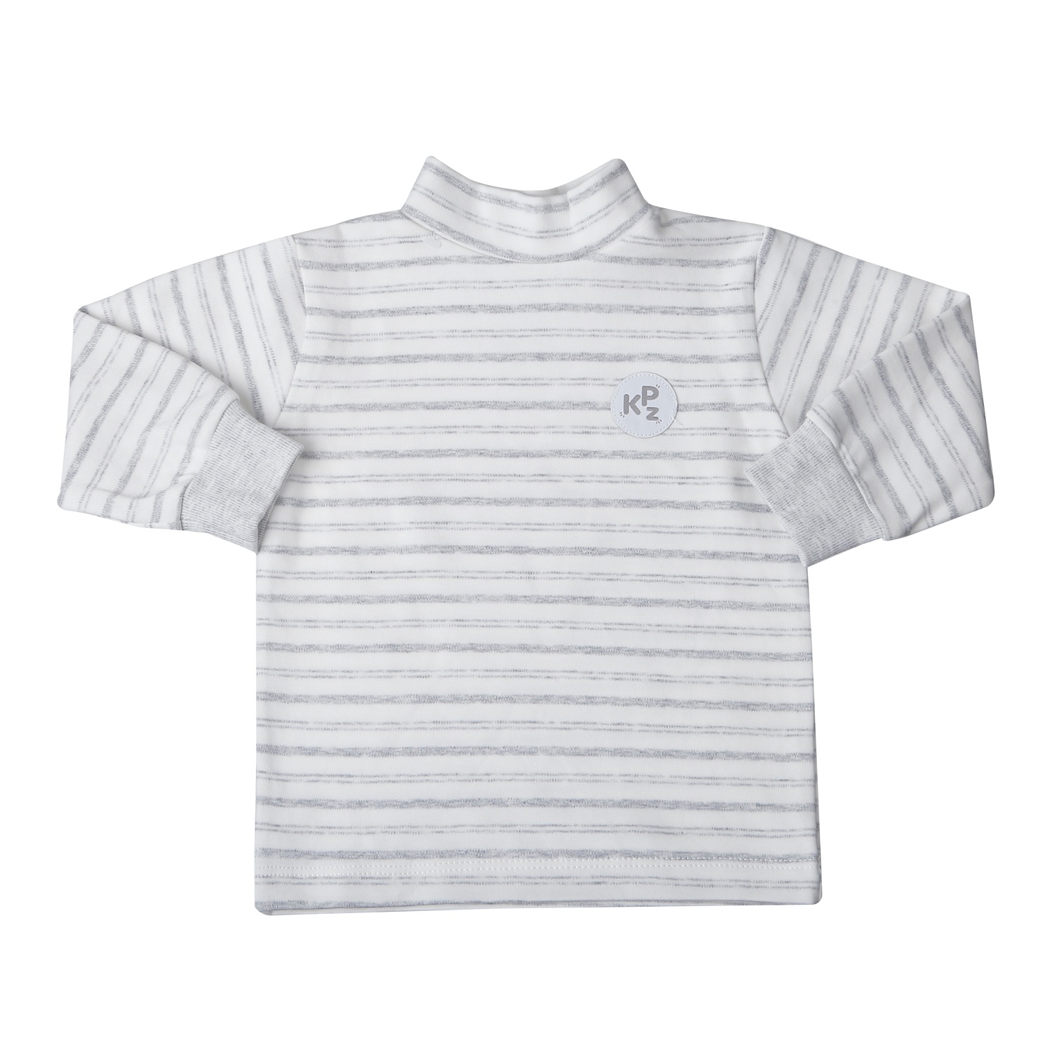 Áo có cổ 3 phân cho bé trai KidsPlaza kẻ ngang nhung ND25D (Ghi)  hình 1