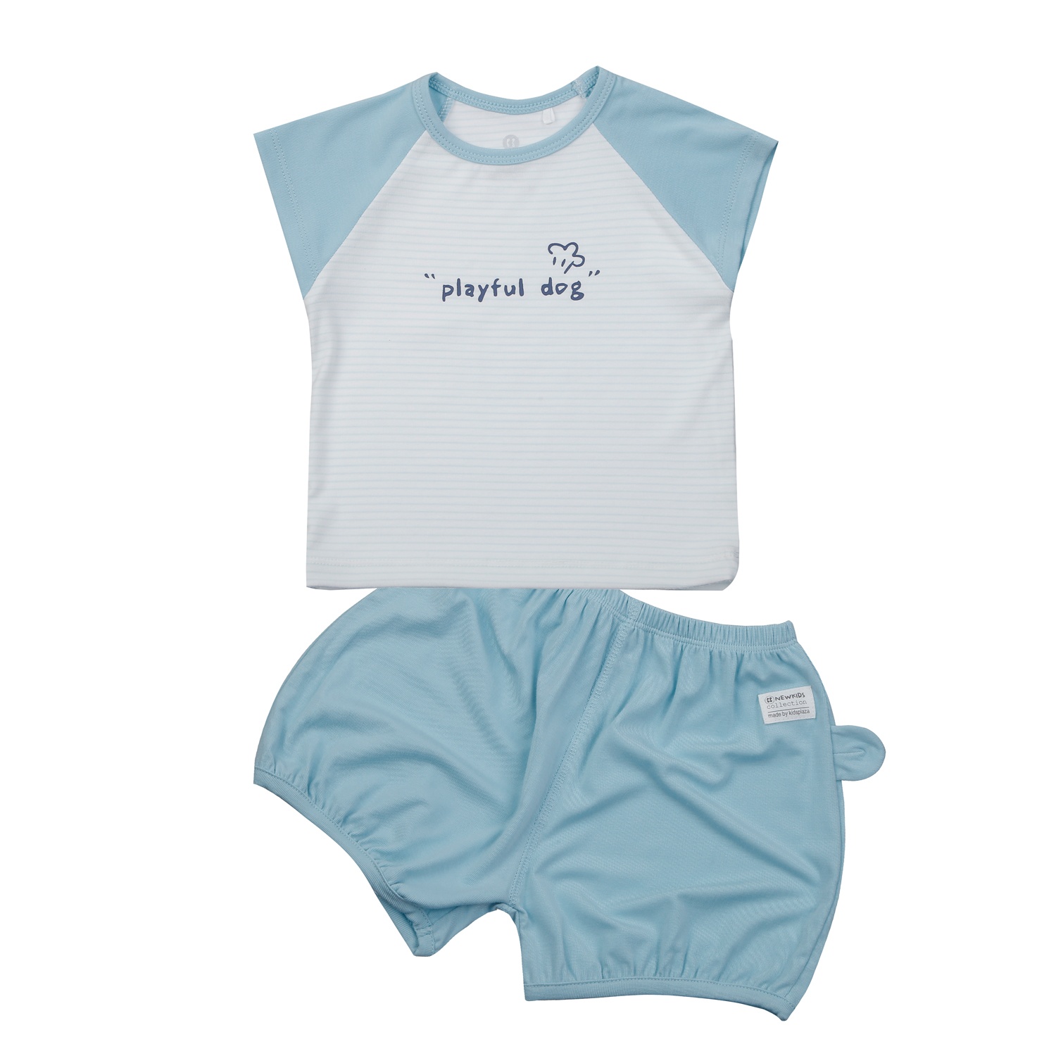 Bộ ba lỗ KidsPlaza Otis ND25H (Kẻ Xanh) hình 1