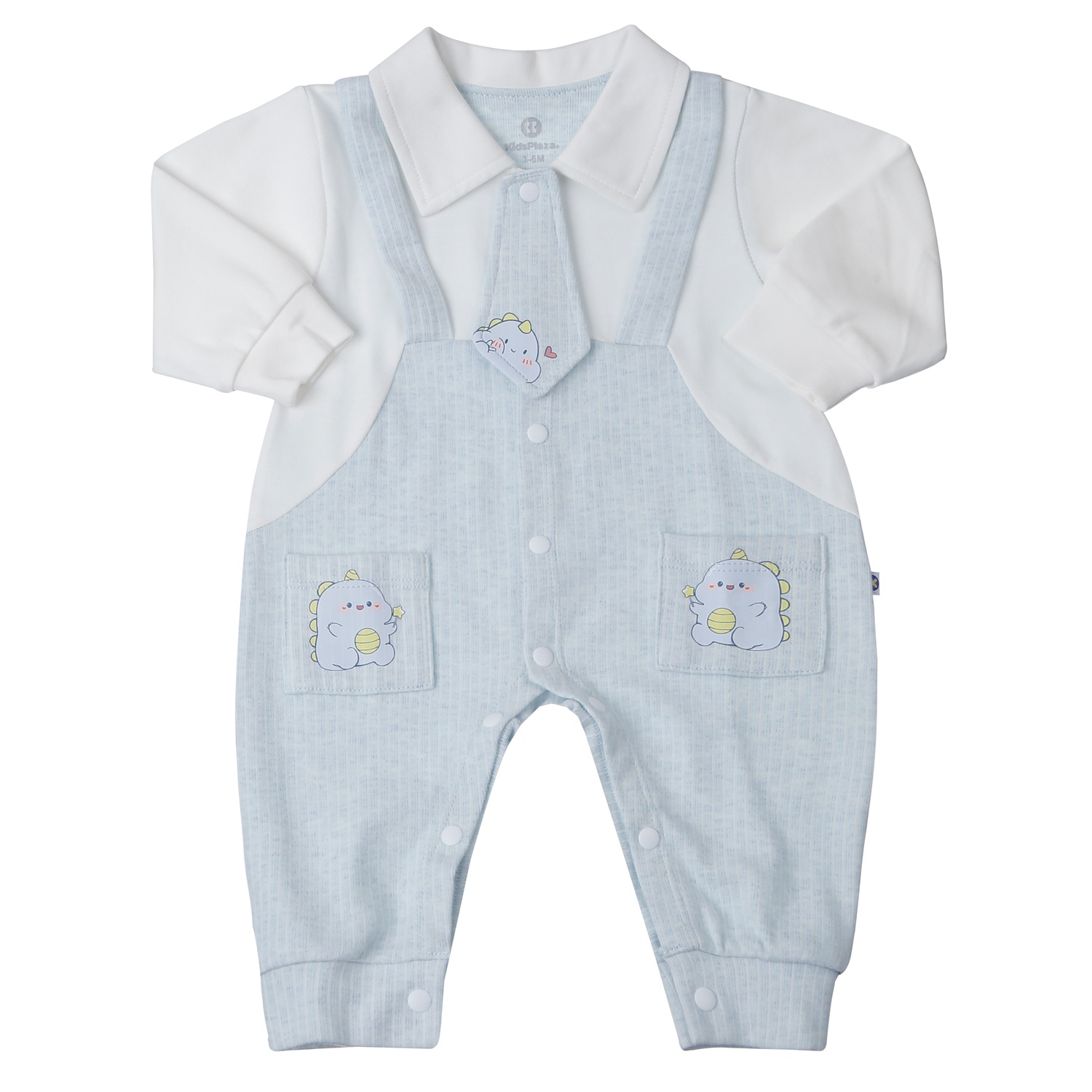 Bộ body bé trai KidsPlaza cà vạt in khủng long HN25T (Xanh) 3