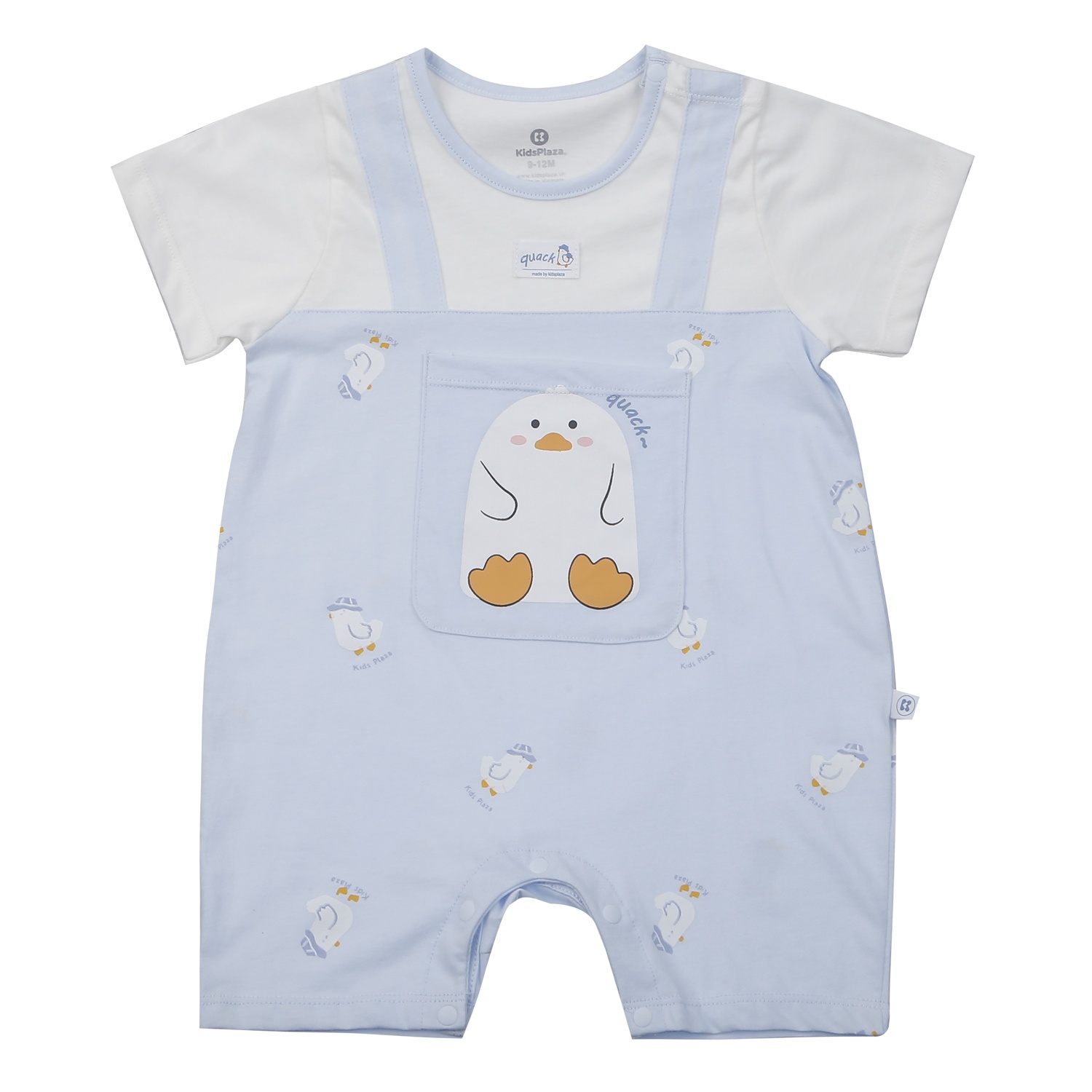 Bộ body cộc bé trai KidsPlaza in duck BA25H (Trắng Xanh)  hình 1