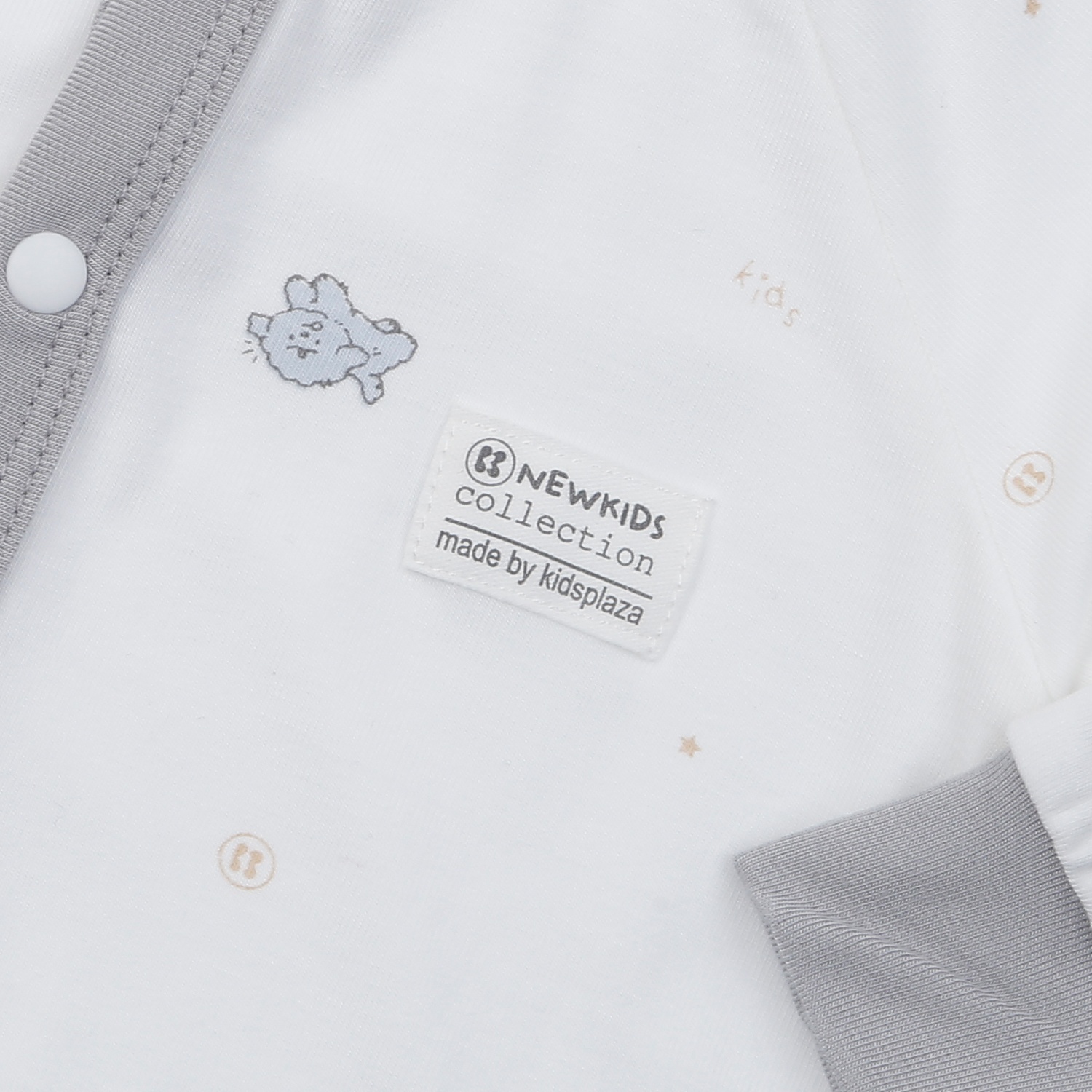 Bộ body dài cài giữa KidsPlaza Otis ND25H (Trắng Ghi) hình 3