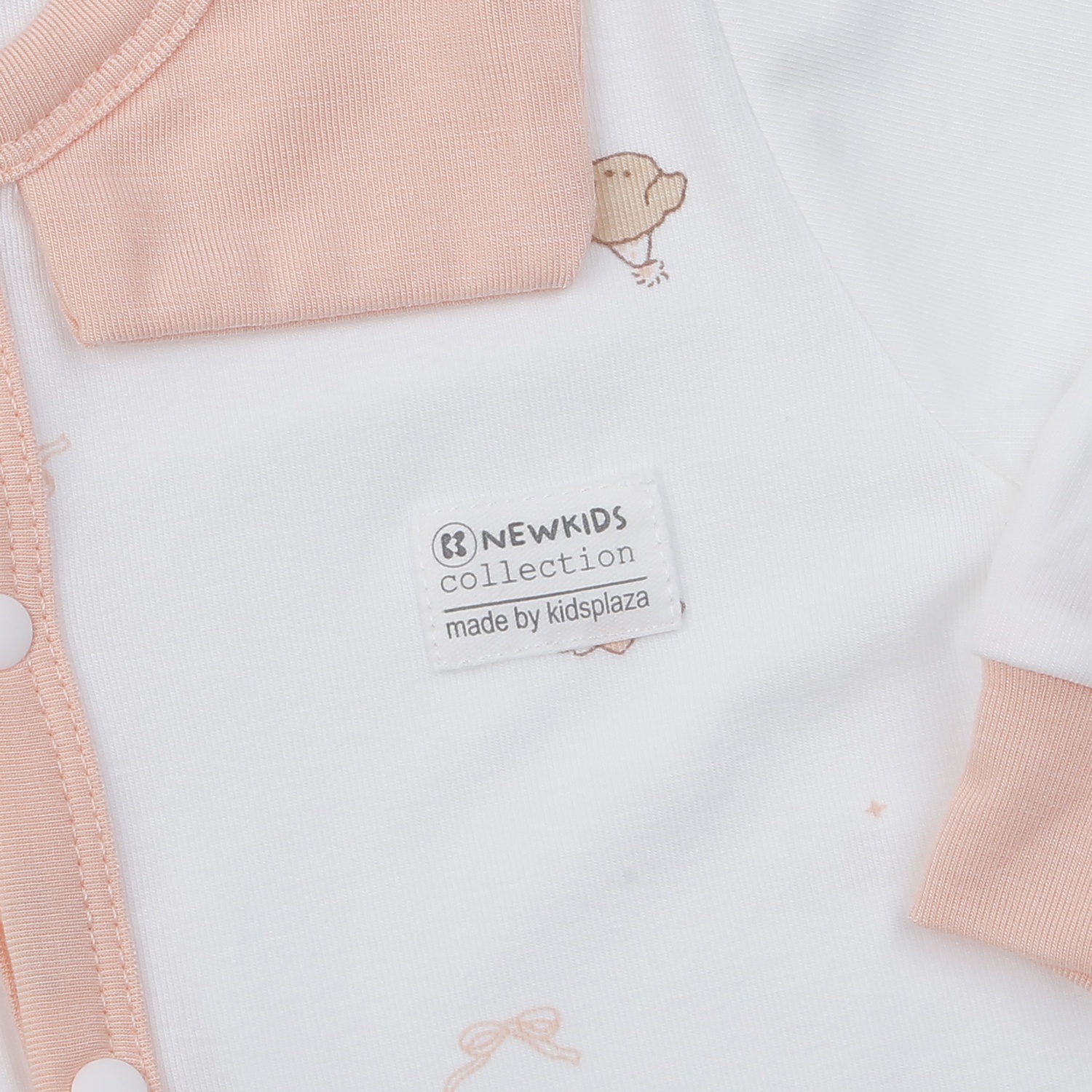 Bộ body dài cài giữa KidsPlaza Otis ND25H (Trắng Hồng) hình 3