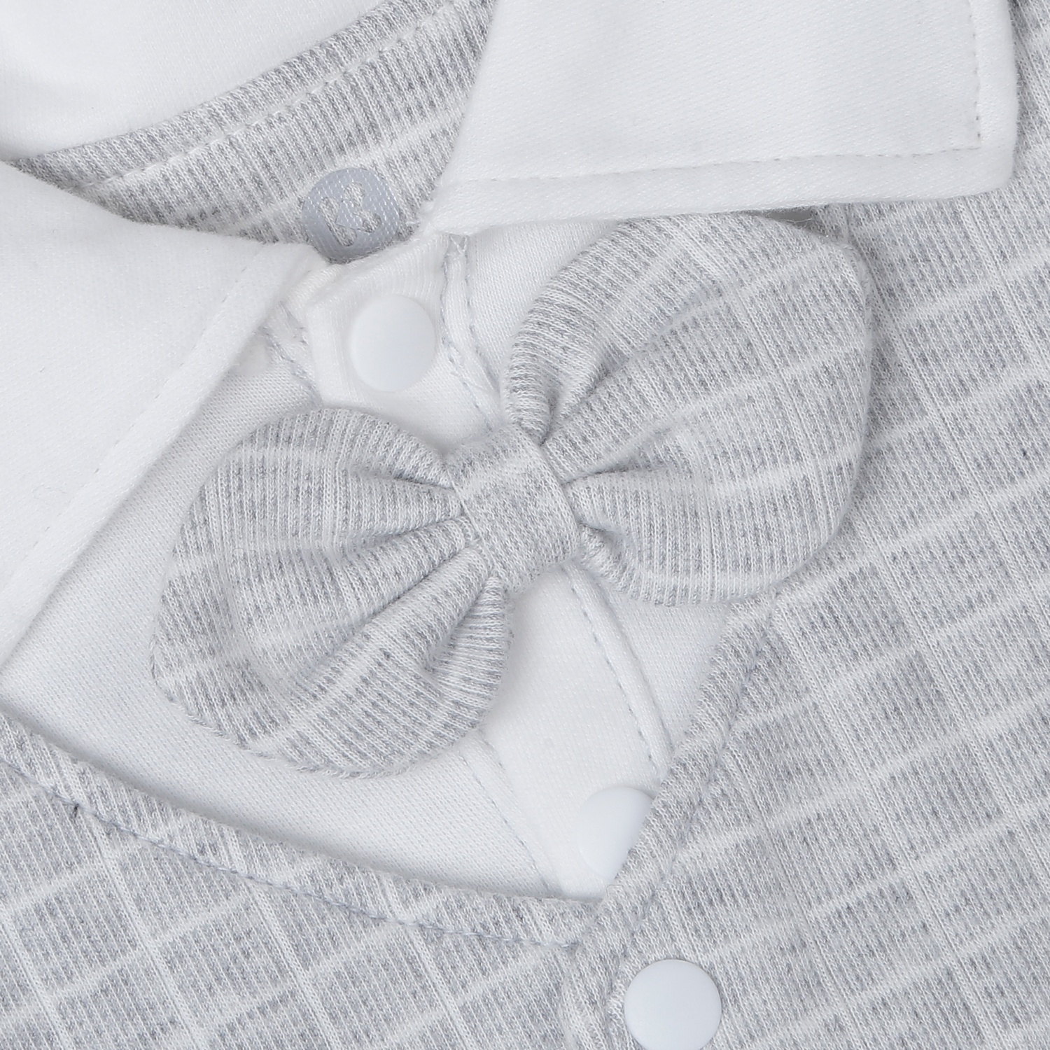 Bộ body dài tay bé trai KidsPlaza kẻ ô HN25T (Ghi) 