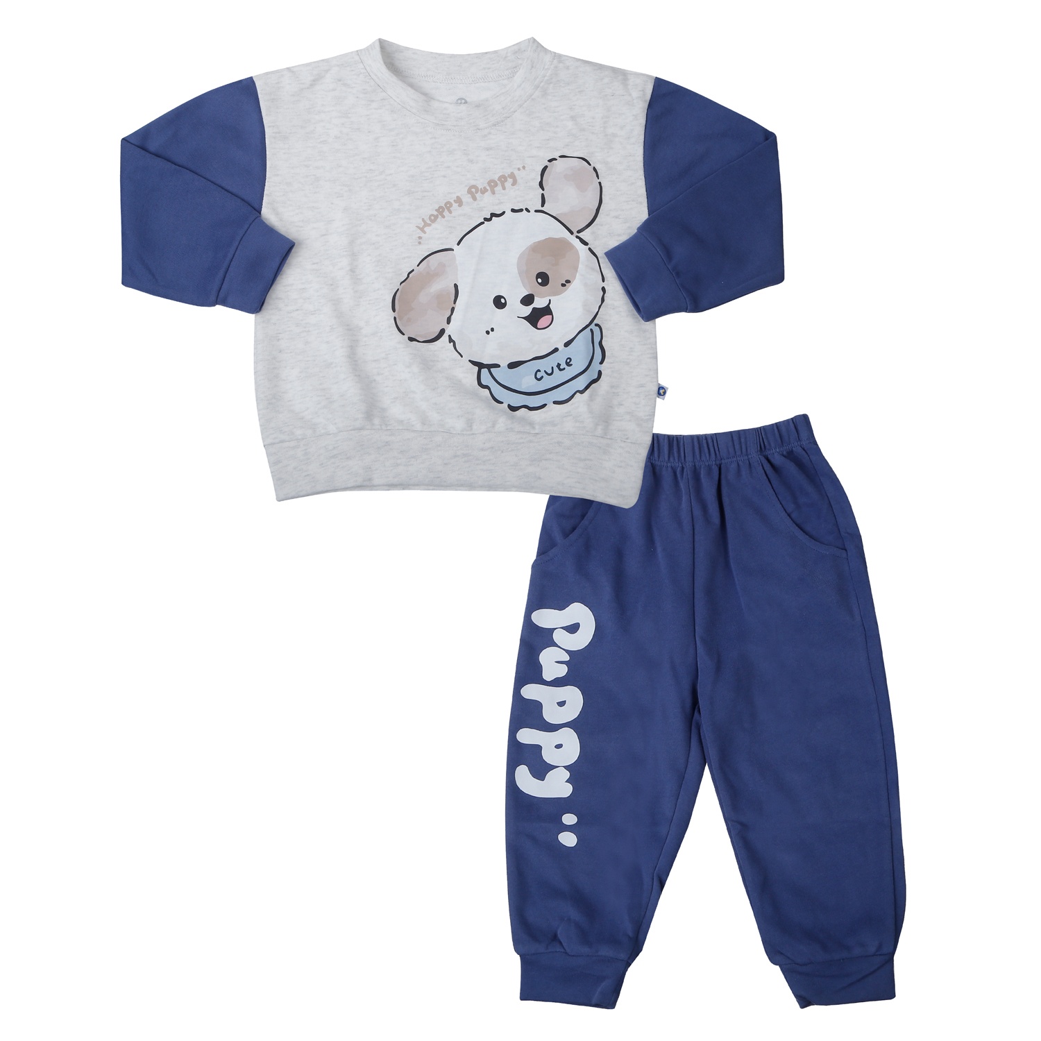 Bộ đồ bé trai KidsPlaza HN25D gấu (Xanh) hình 1