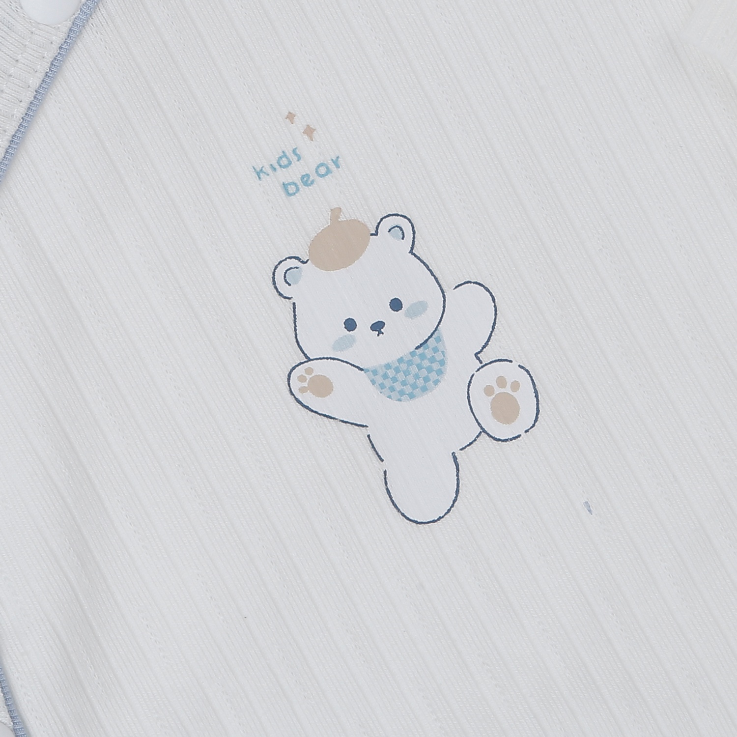 Bộ quần áo dài cài lệch cho bé KidsPlaza kẻ tăm ND25T (Trắng)