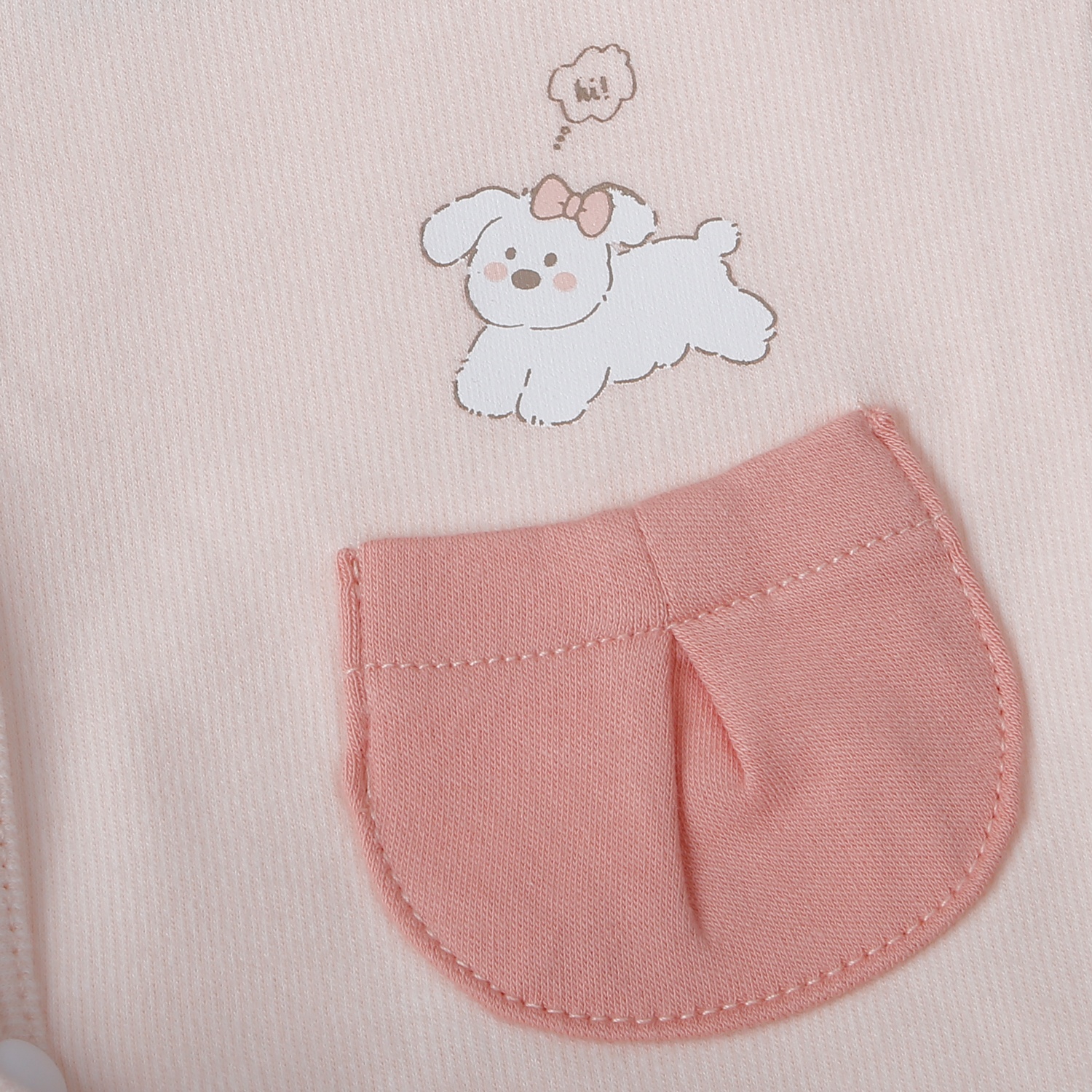 Bộ quần áo dài tay cài giữa cho bé gái KidsPlaza nhung ND25D (Hồng)