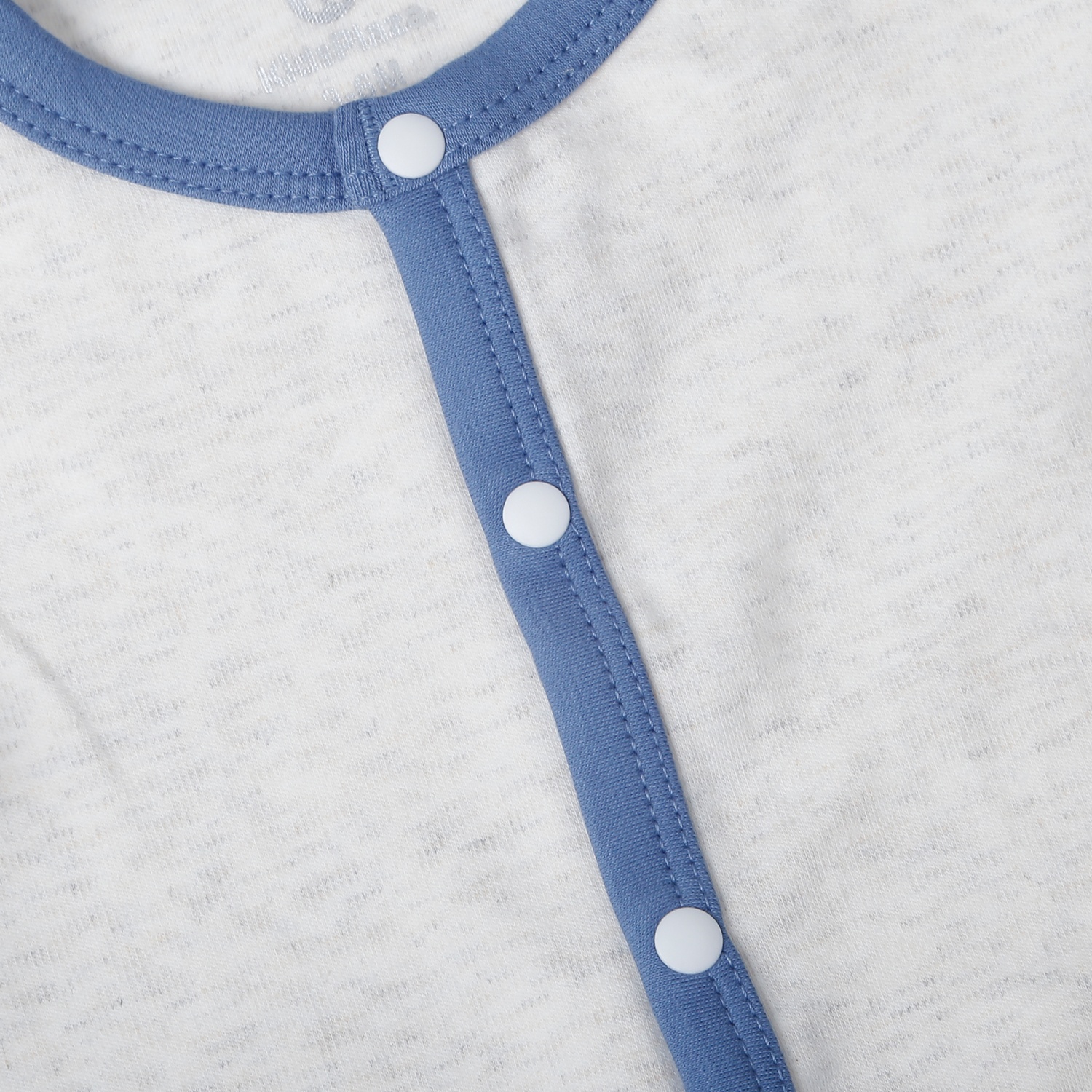 Bộ quần áo dài tay cài giữa cho bé KidsPlaza nhung ND25D (Ghi xanh)