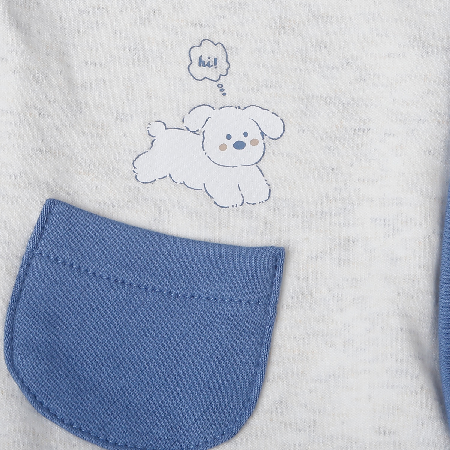 Bộ quần áo dài tay cài giữa cho bé KidsPlaza nhung ND25D (Ghi xanh)