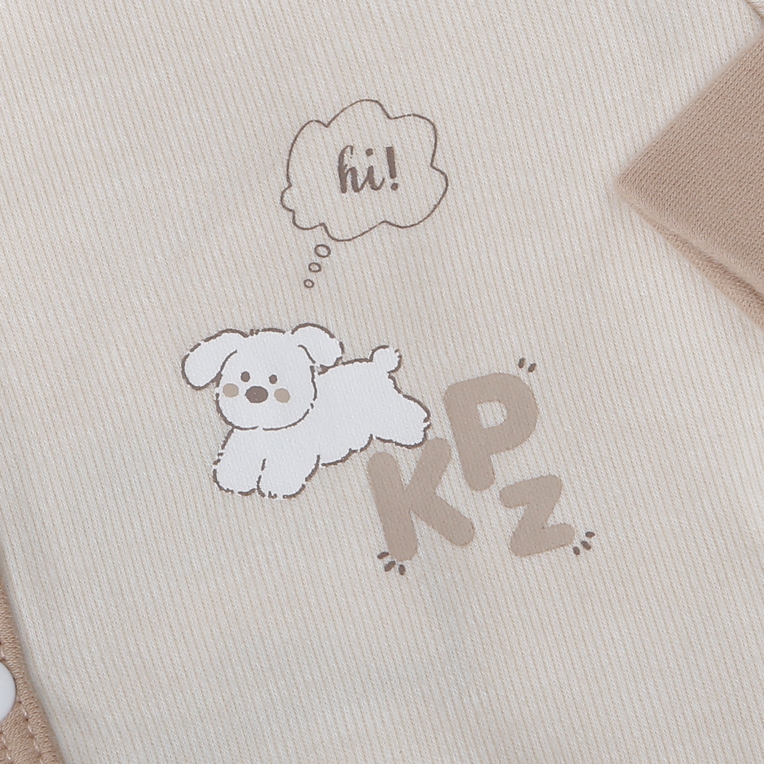 Bộ quần áo dài tay cài giữa KidsPlaza nhung ND25D (Be)