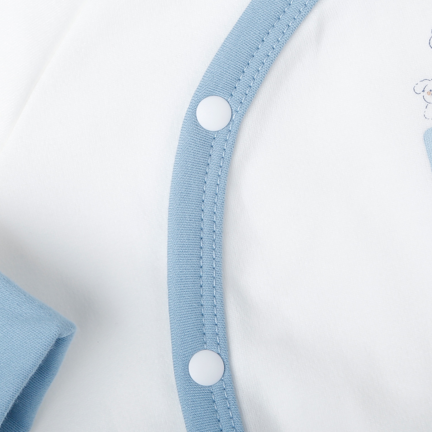 Bộ quần áo dài tay cài lệch KidsPlaza ND25D (Xanh)