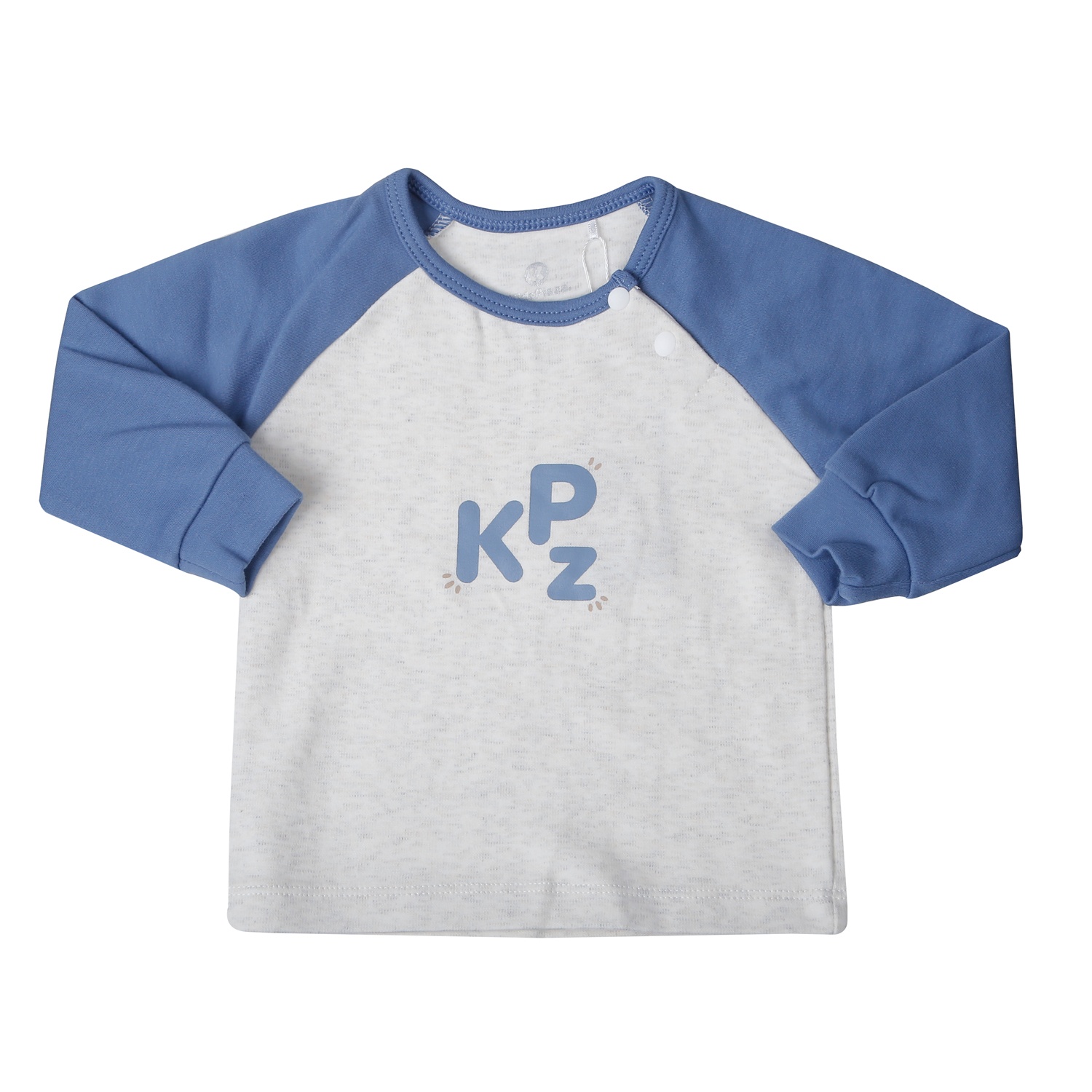 Bộ quần áo dài tay cài vai KidsPlaza nhung ND25D (Ghi xanh) 