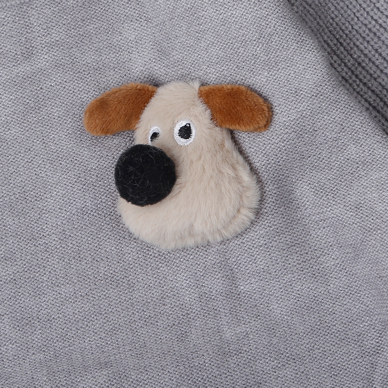 Bộ quần áo len bé trai Mamago hình cún 25M-QA05 (Ghi)