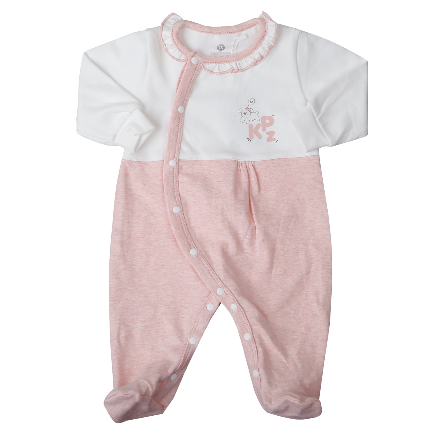 Body dài tay bé gái KidsPlaza cổ viền bèo ND25D (Hồng nhạt) 