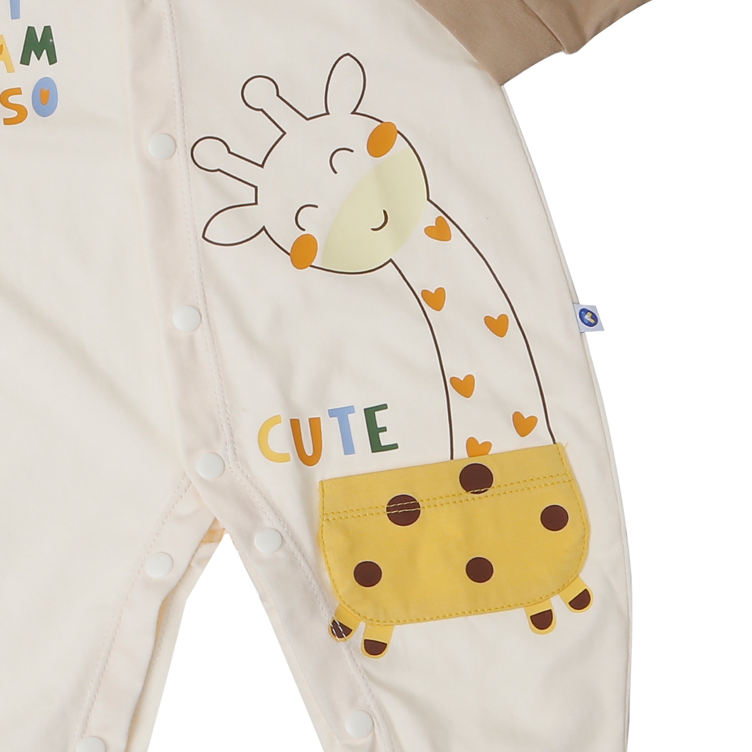Bộ body dài tay bé trai KidsPlaza in hươu HN25T (Be nâu) 