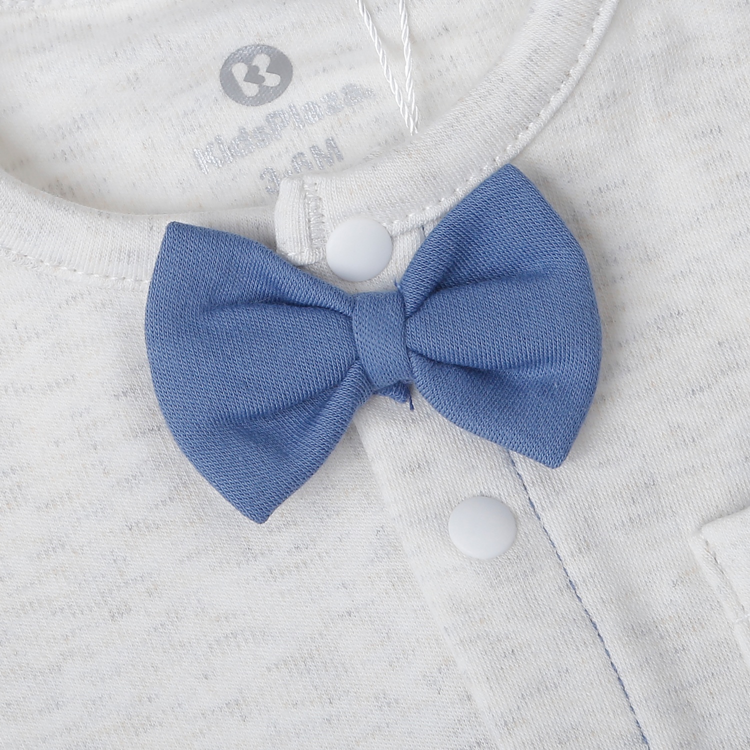 Body dài tay cài giữa cho bé KidsPlaza ND25D (Xanh ghi) 