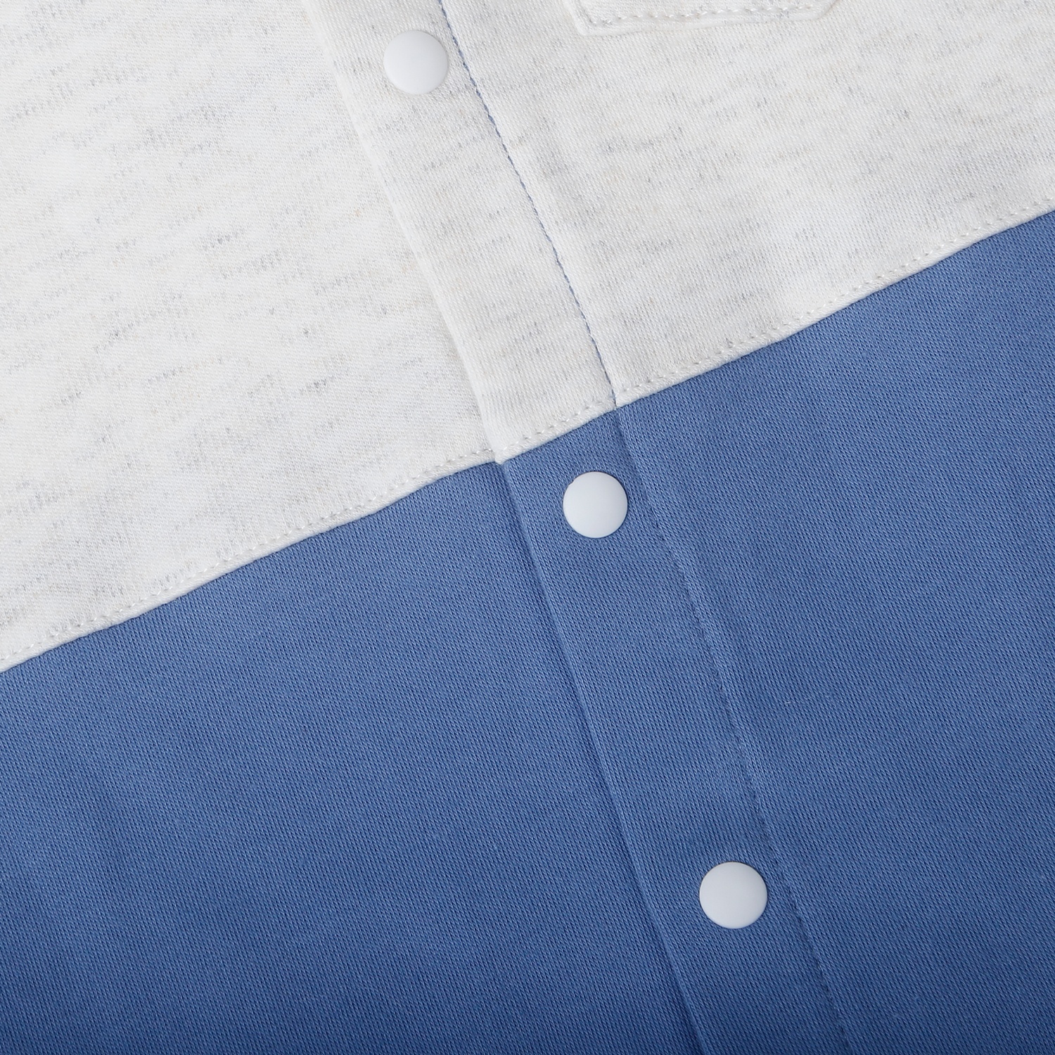 Body dài tay cài giữa cho bé KidsPlaza ND25D (Xanh ghi) 