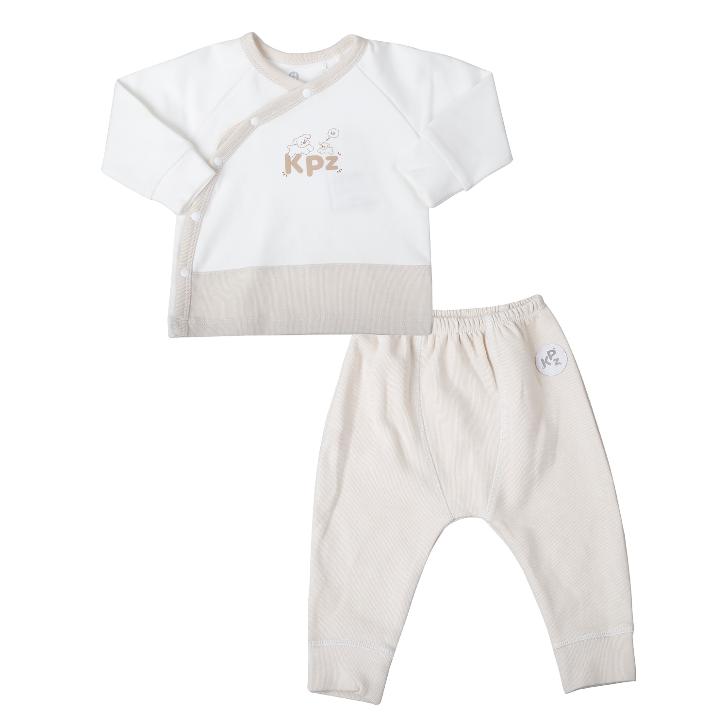 Quần áo sơ sinh cài lệch KidsPlaza ND25D (Be)