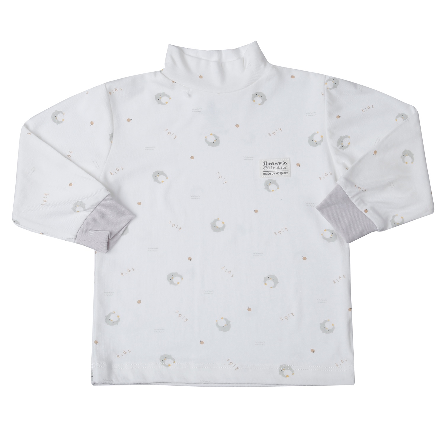 Áo cổ 3 phân KidsPlaza Otis in gà ND25T (Trắng) hình 1