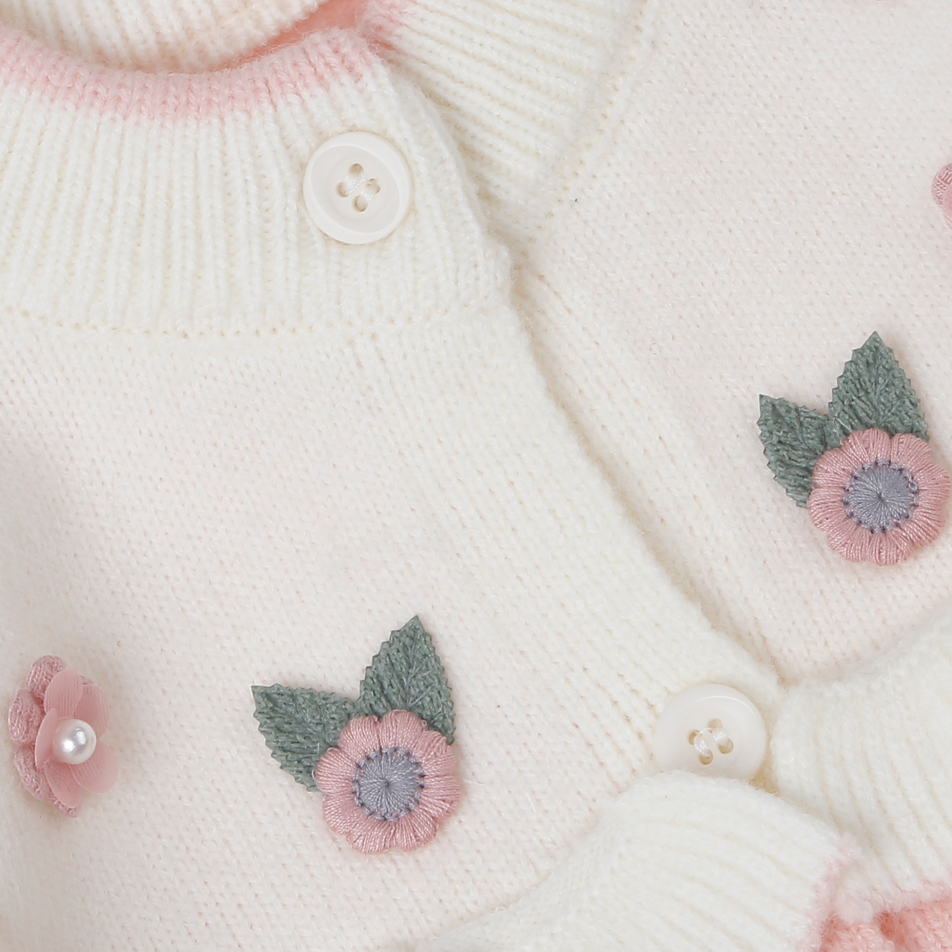 Áo len gile sơ sinh Mamago ND19 (Hồng đậm) Áo len bé gái Mamago gắn hoa 25M-A05 (Hồng) Size 70