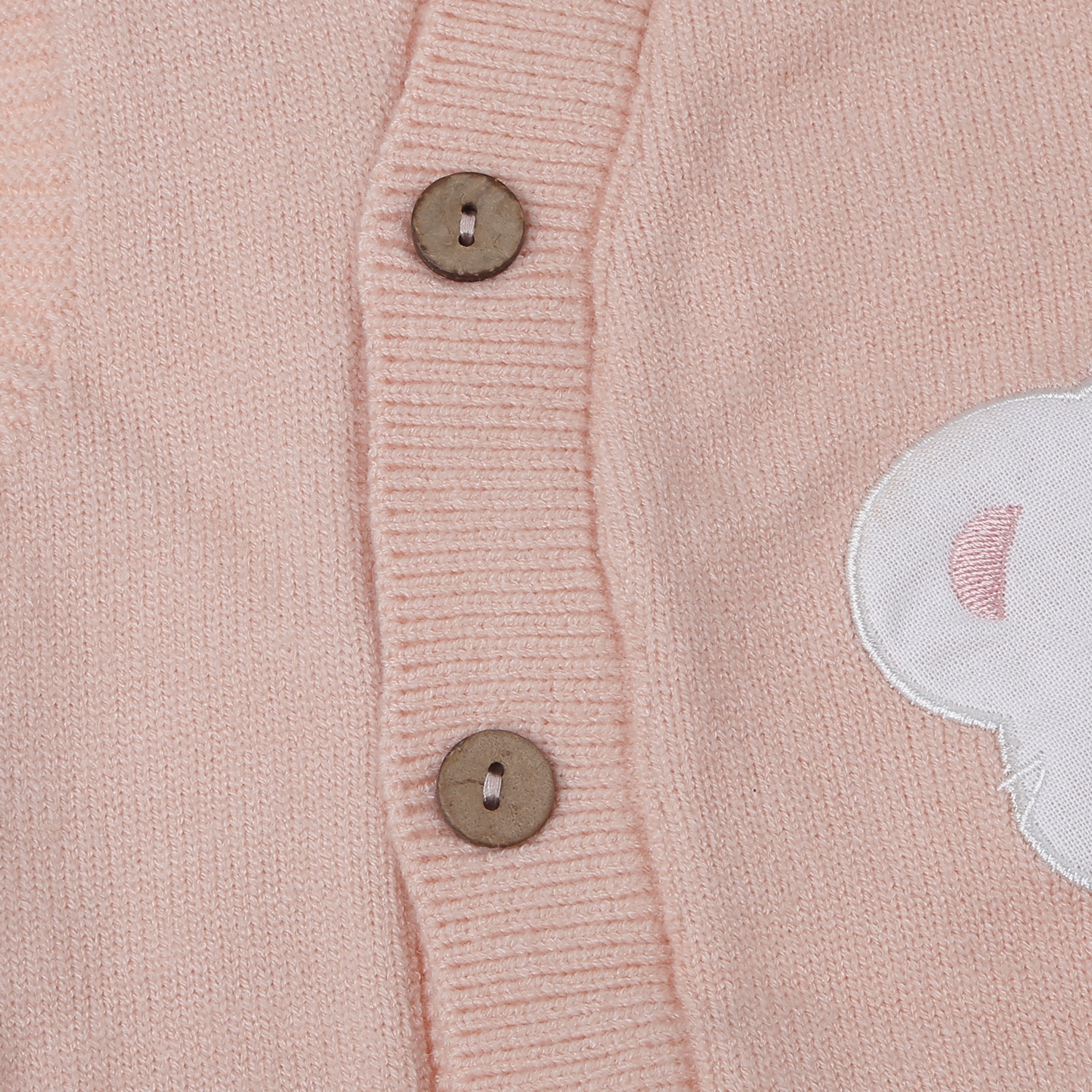 Áo len gile bé gái Mamago thêu gấu 25M-G11 (Hồng)  hình 2