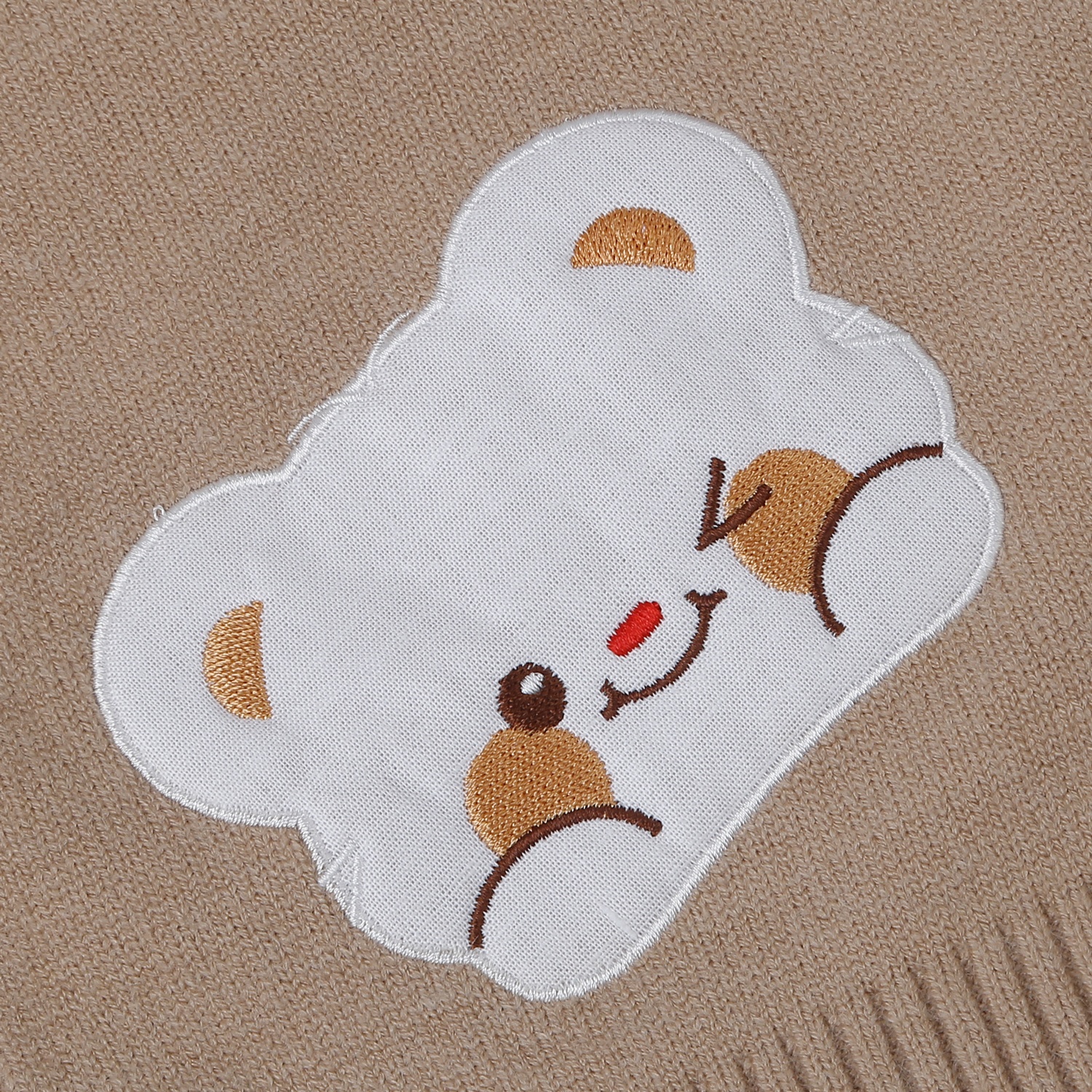 Áo len gile bé trai Mamago thêu gấu 25M-G11 (Nâu) hình 3