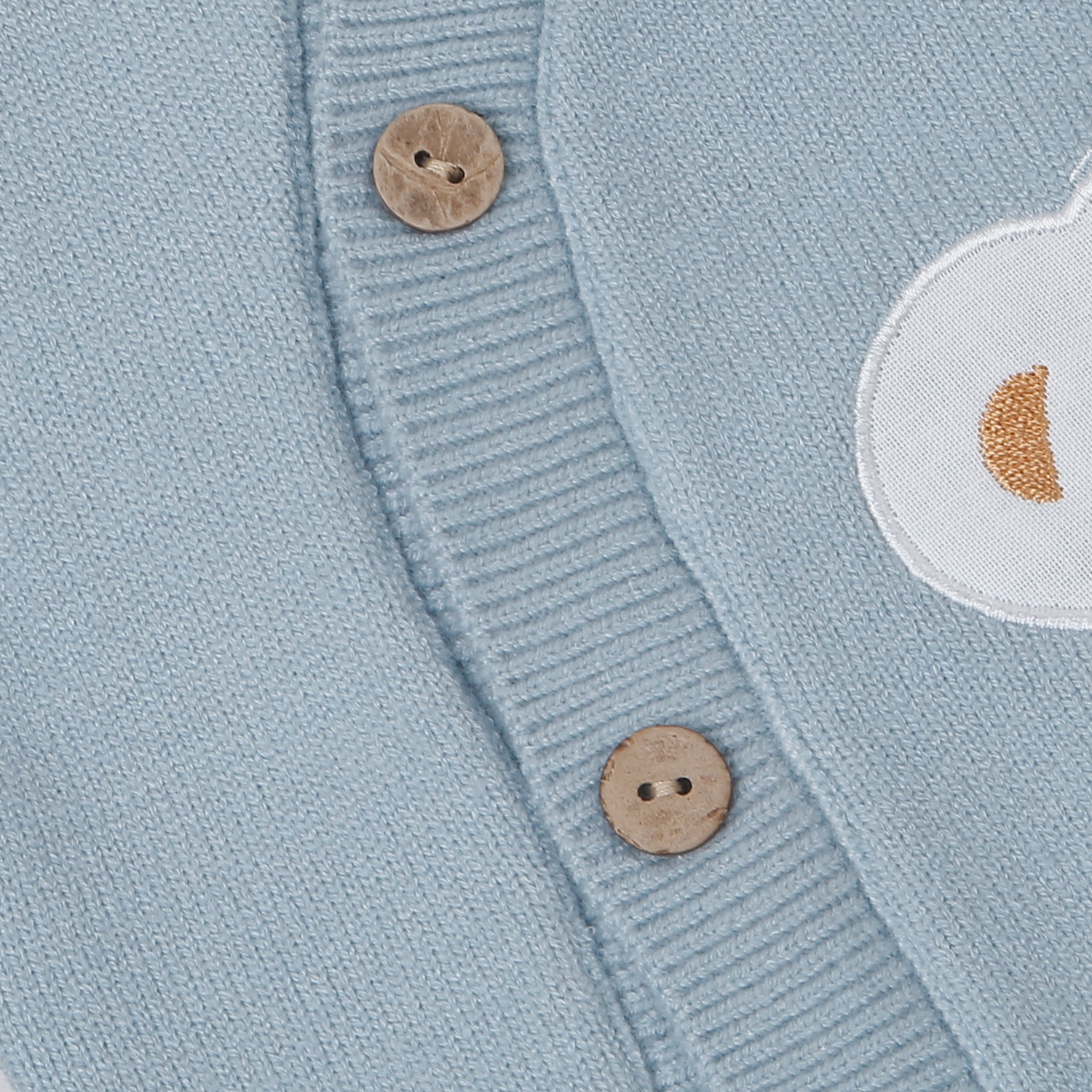 Áo len gile bé trai Mamago thêu gấu 25M-G11 (Xanh)