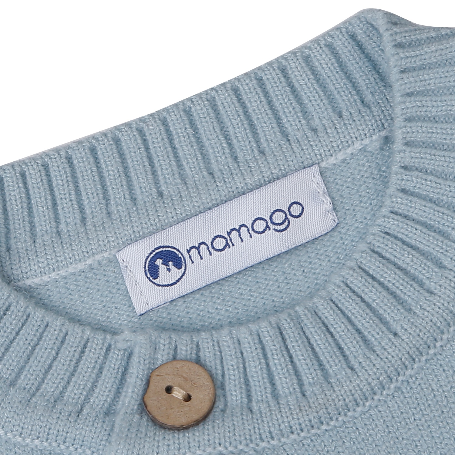 Áo len gile bé trai Mamago thêu gấu 25M-G11 (Xanh)