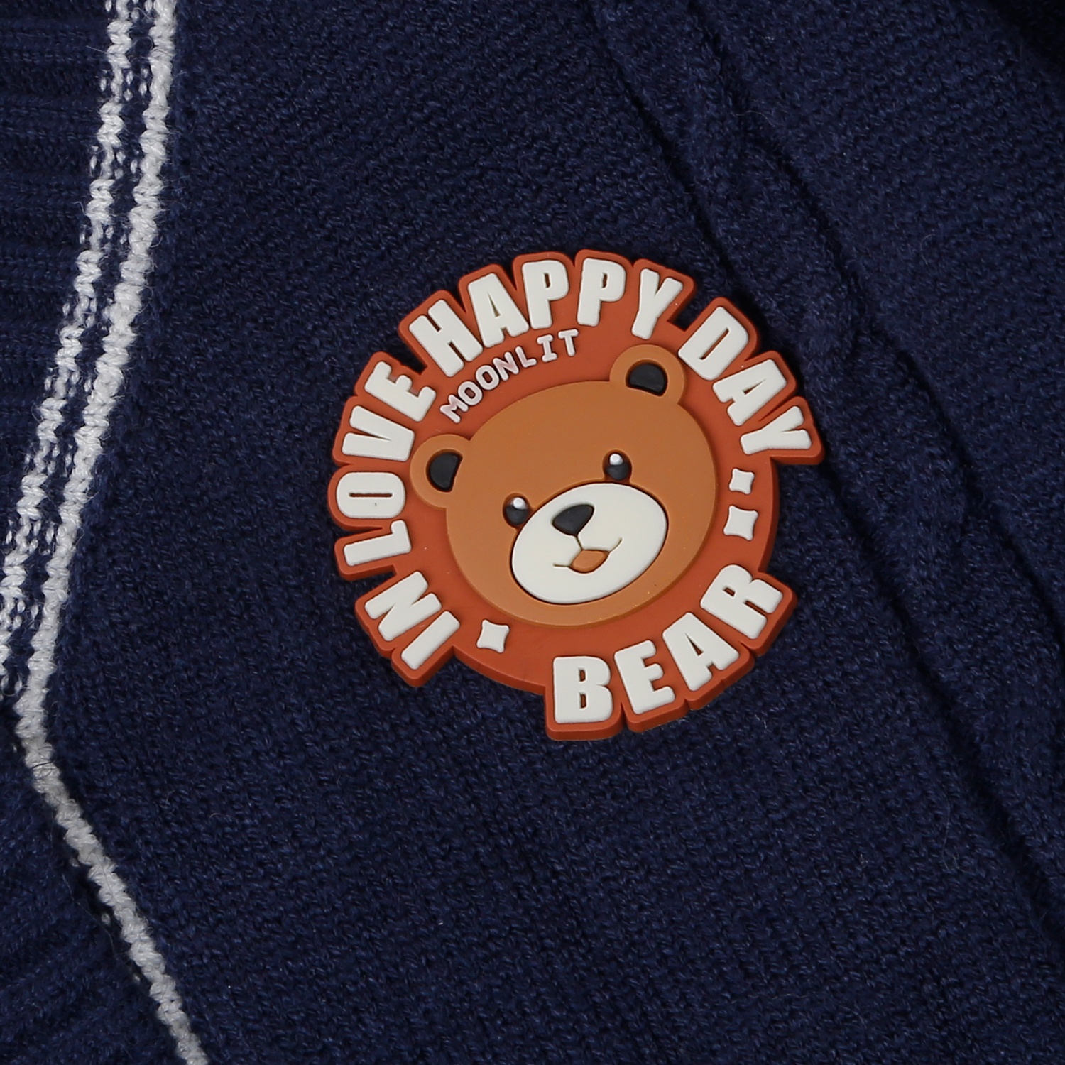 Áo len Mamago basic gắn gấu 25M-A03 (Tím)