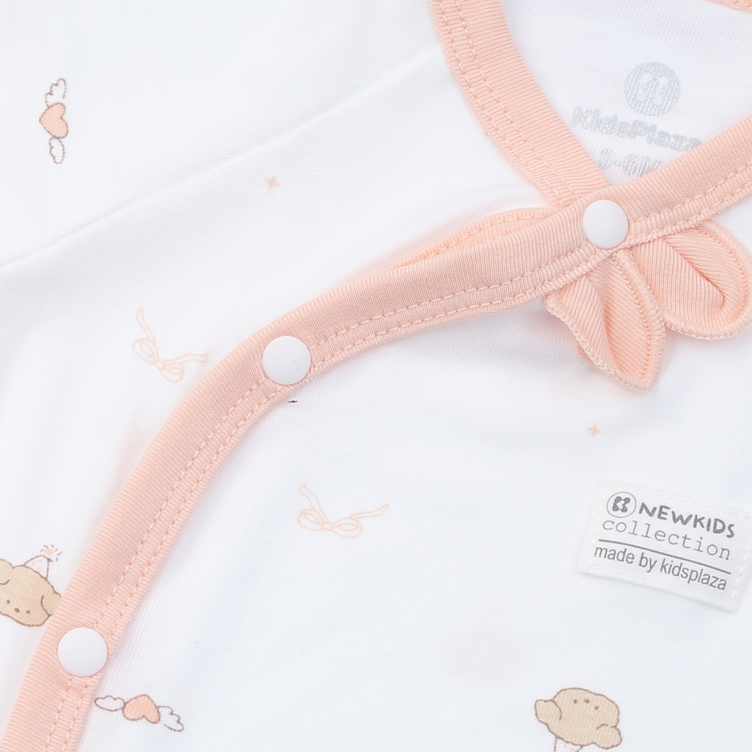 Bộ cộc cài lệch KidsPlaza Otis ND25H (Trắng hồng) hình 3