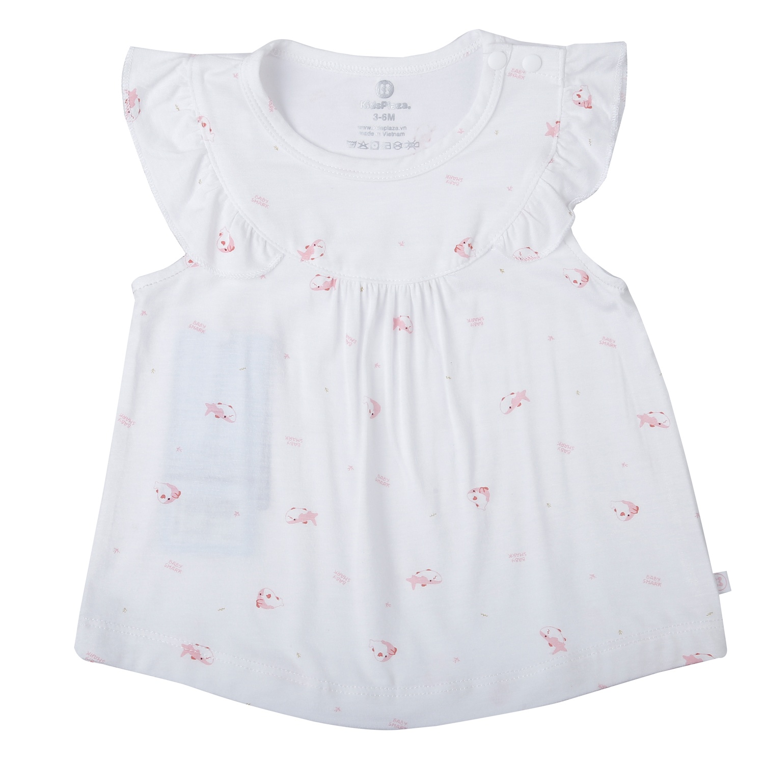 Bộ ba lỗ KidsPlaza in cá TT25H (Trắng hồng)