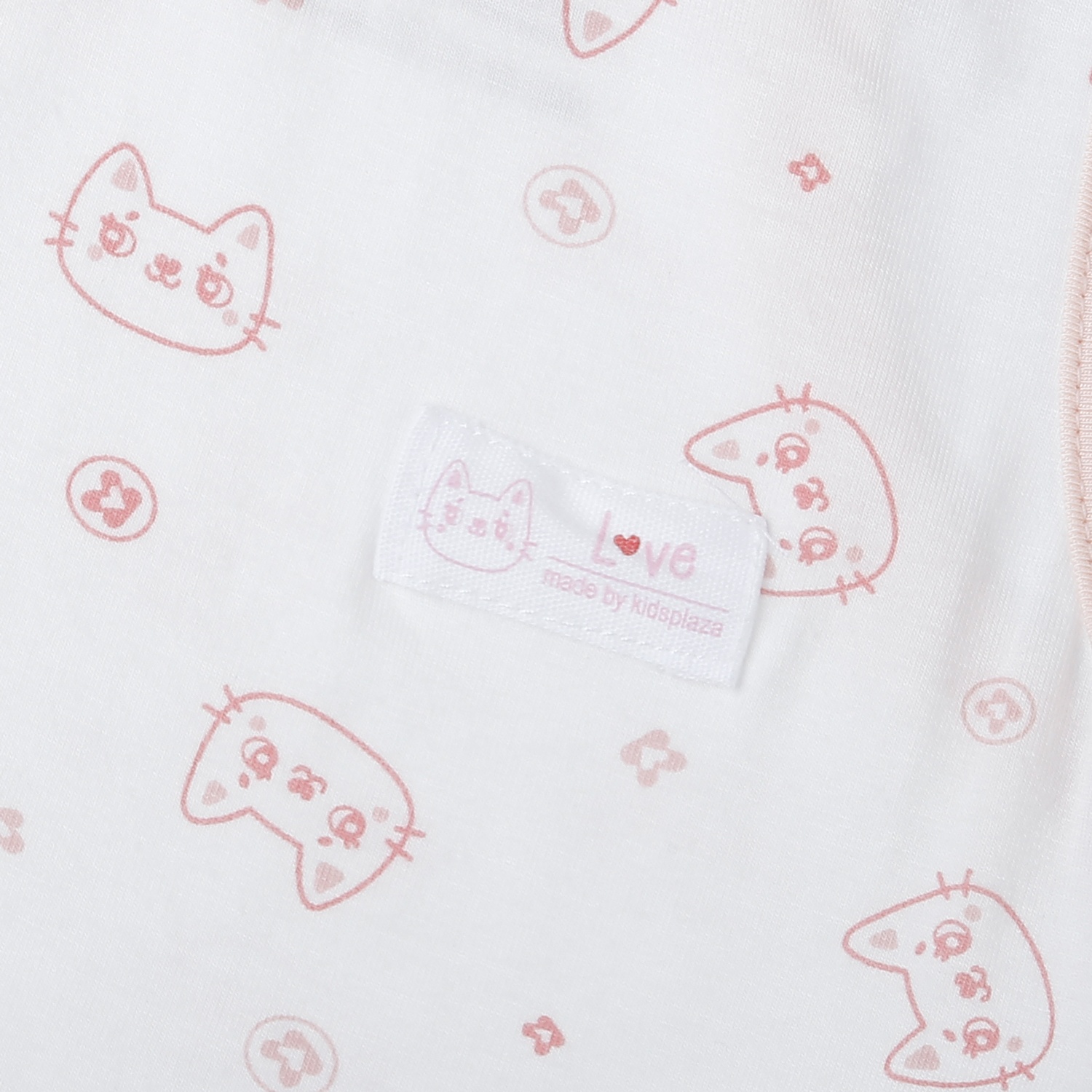 Bộ ba lỗ KidsPlaza in mèo M24H (Trắng hồng)