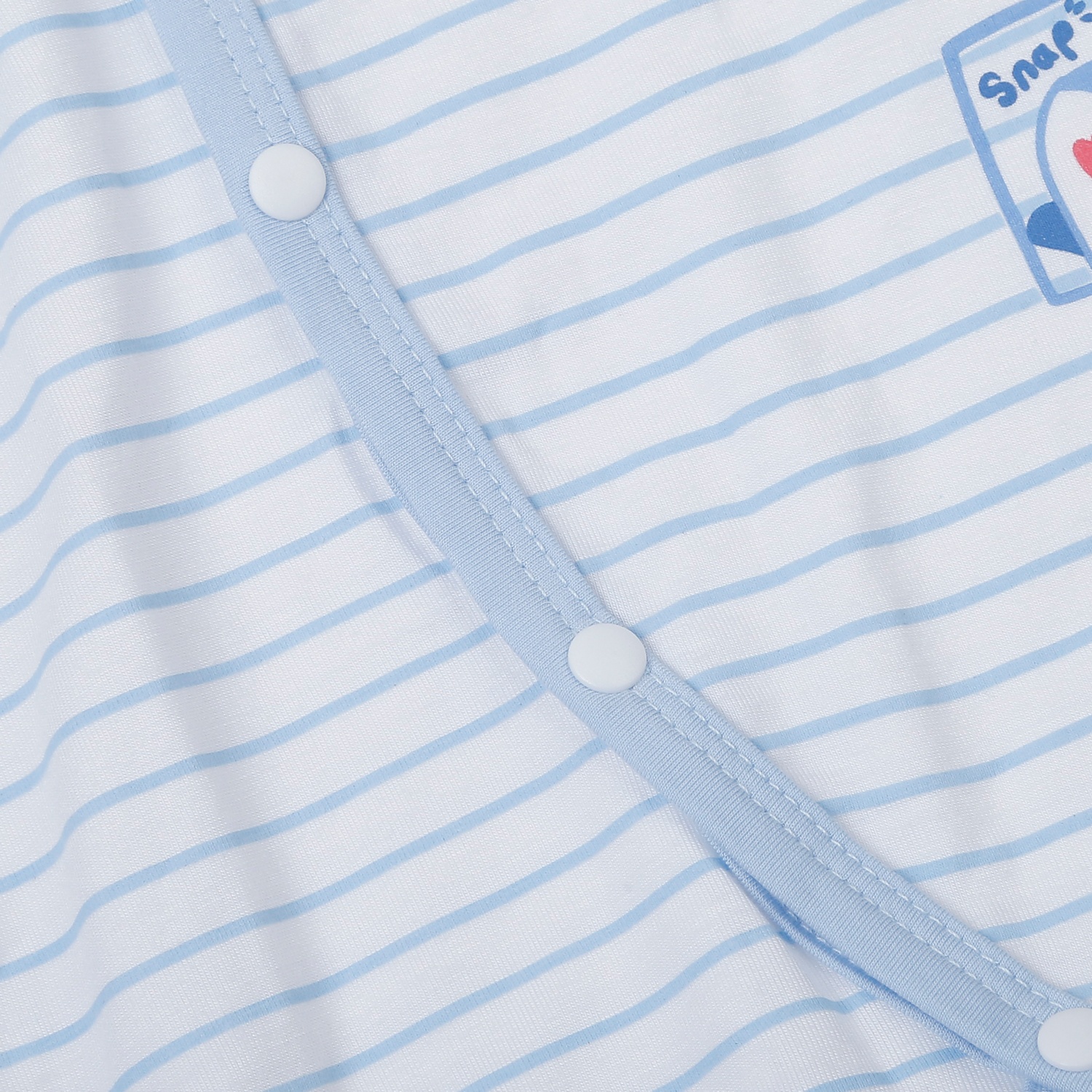 Bộ body dài cài lệch KidsPlaza sọc shark TT25H (Trắng xanh) hình 2