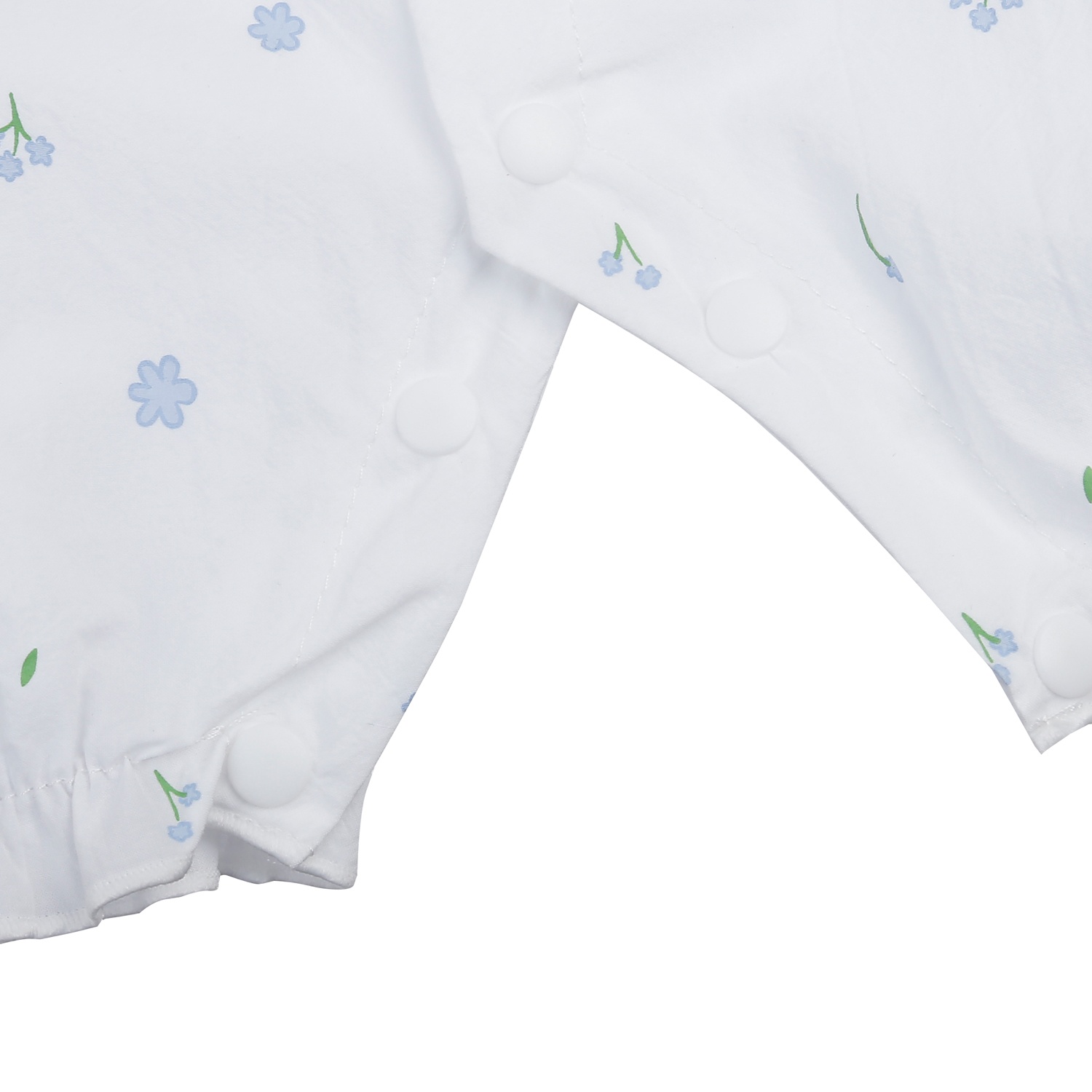 Bộ body cộc bé gái KidsPlaza in hoa HN25H (Trắng xanh)