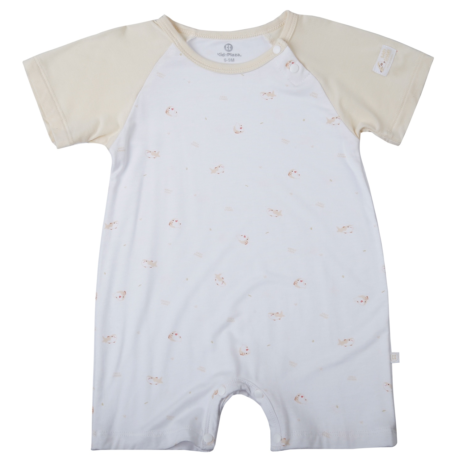 Bộ body cộc KidsPlaza in cá TT25H (Trắng be)