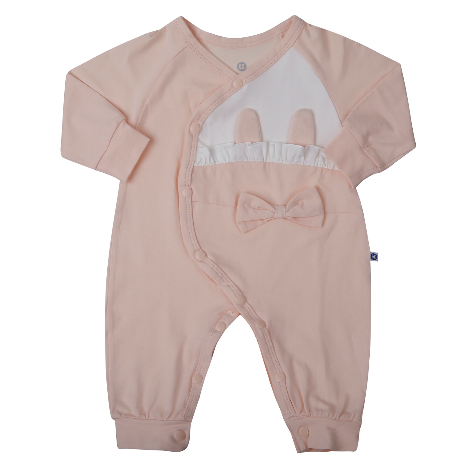 Bộ body dài bé gái KidsPlaza gắn nơ thỏ HN25T (Hồng)