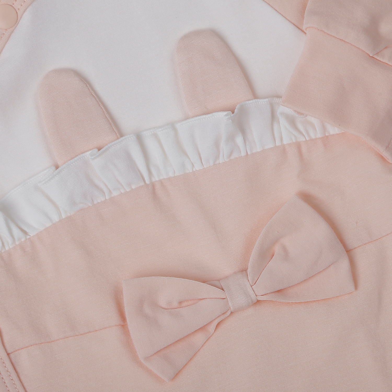 Bộ body dài bé gái KidsPlaza gắn nơ thỏ HN25T (Hồng)