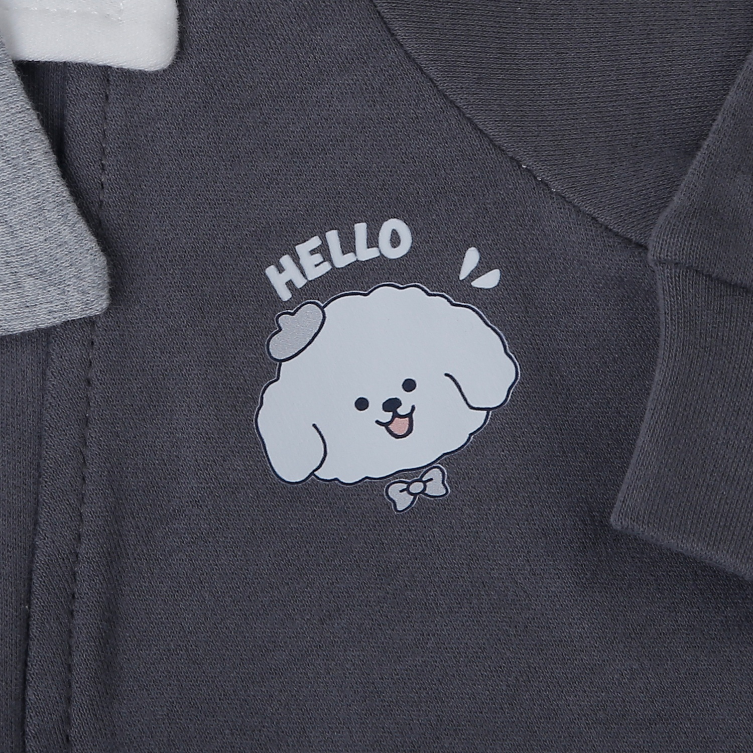 Bộ body dài bé trai KidsPlaza in cún HN25T (Màu xám)