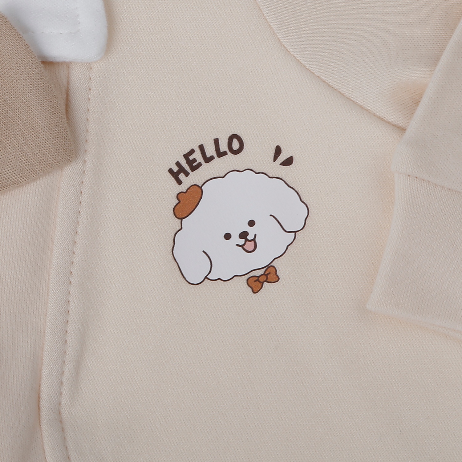 Bộ body dài bé trai KidsPlaza in cún HN25T (Nâu be) 