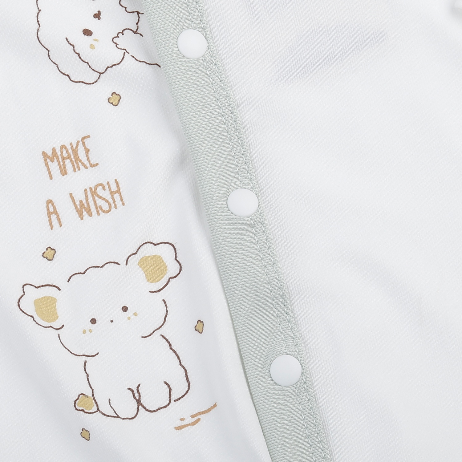 Bộ body dài cài giữa KidsPlaza Otis in cún ND25T (Trắng xanh)