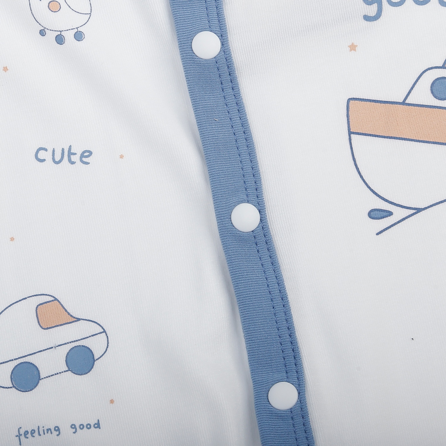 Bộ body dài cài giữa KidsPlaza Otis in máy bay ND25T (Trắng xanh)