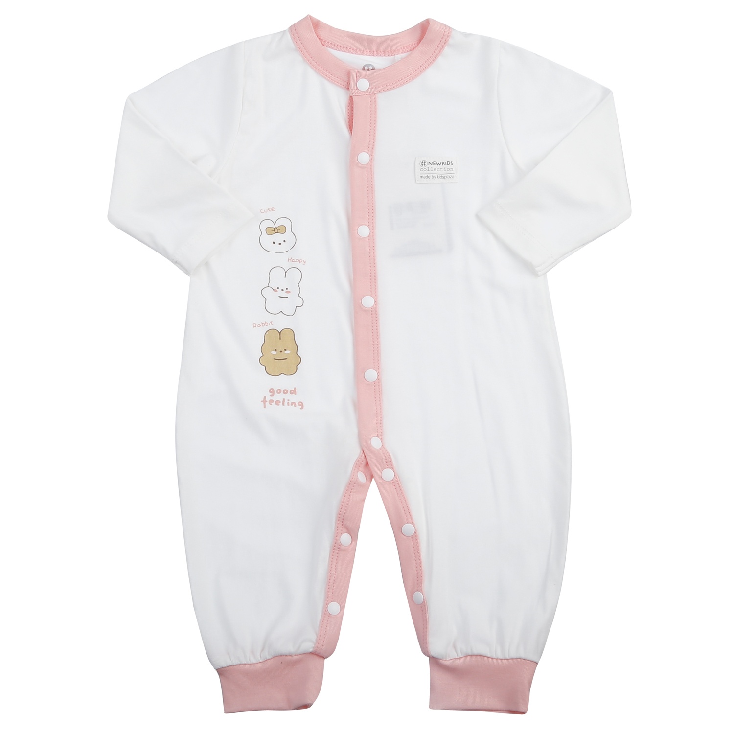 Bộ body dài cài giữa KidsPlaza Otis thỏ ND25T (Trắng hồng)