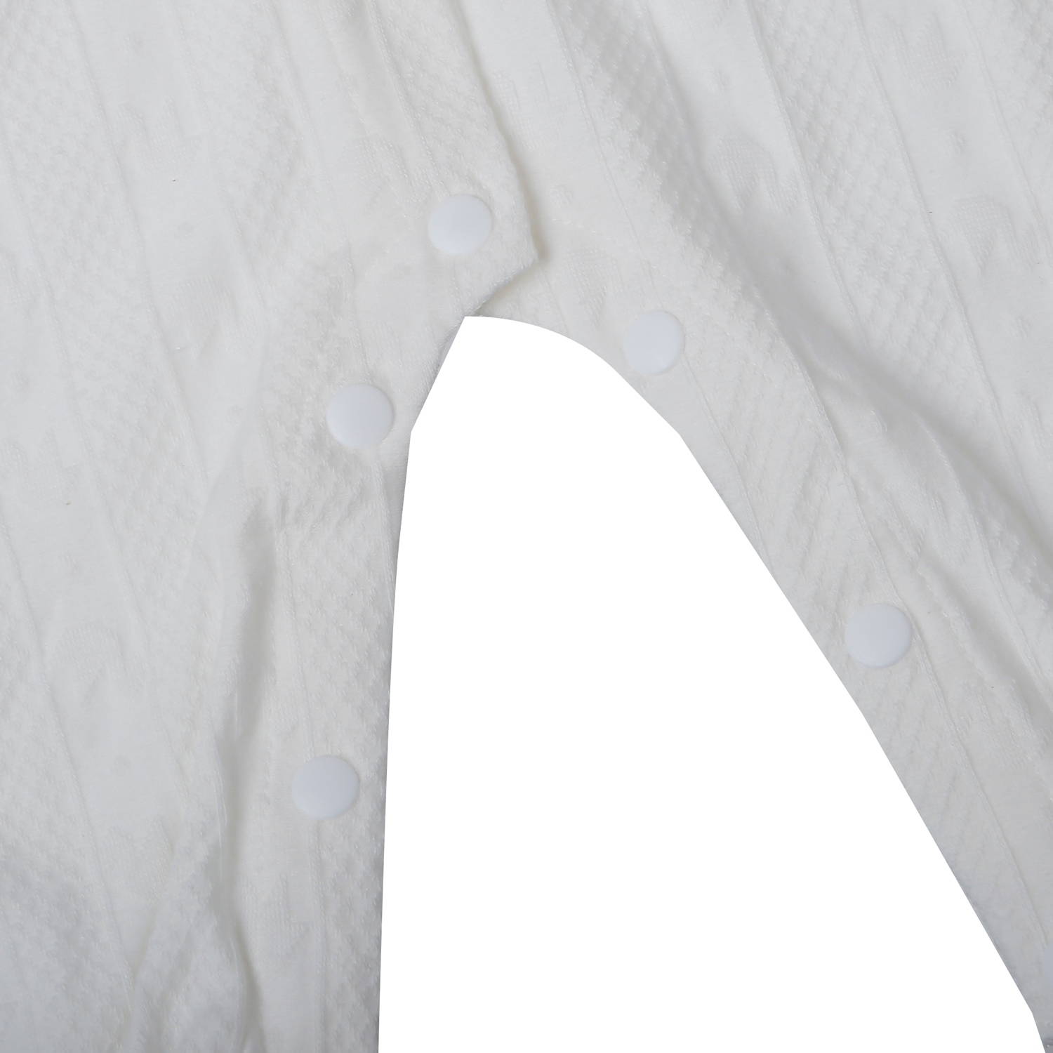 Bộ body dài tay bé gái KidsPlaza ren vải nơ HN25T (Trắng) hình 3