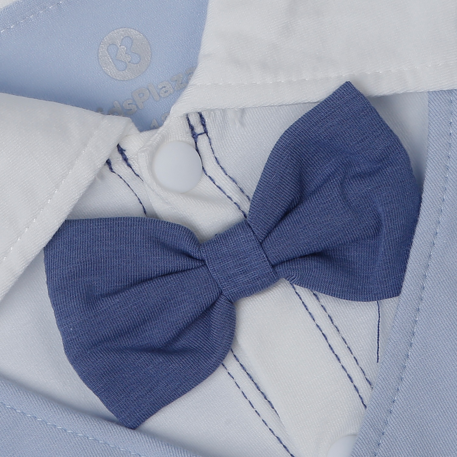 Bộ body dài tay bé trai Kidsplaza gile 3 khuy HN25T (Xanh than) hình 2