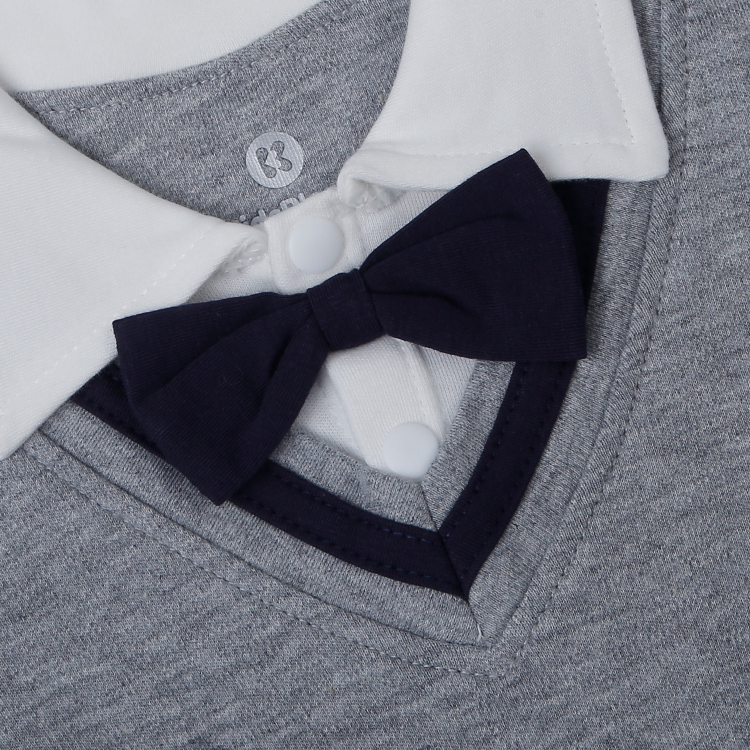 Bộ body dài tay bé trai KidsPlaza sọc tay HN25T (Xám)