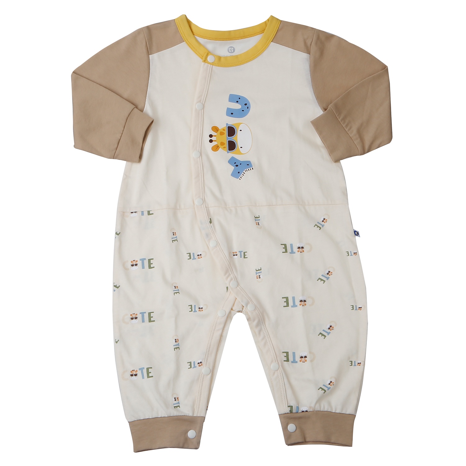 Bộ body dài tay KidsPlaza in hươu HN25T (Be nâu) hình 1